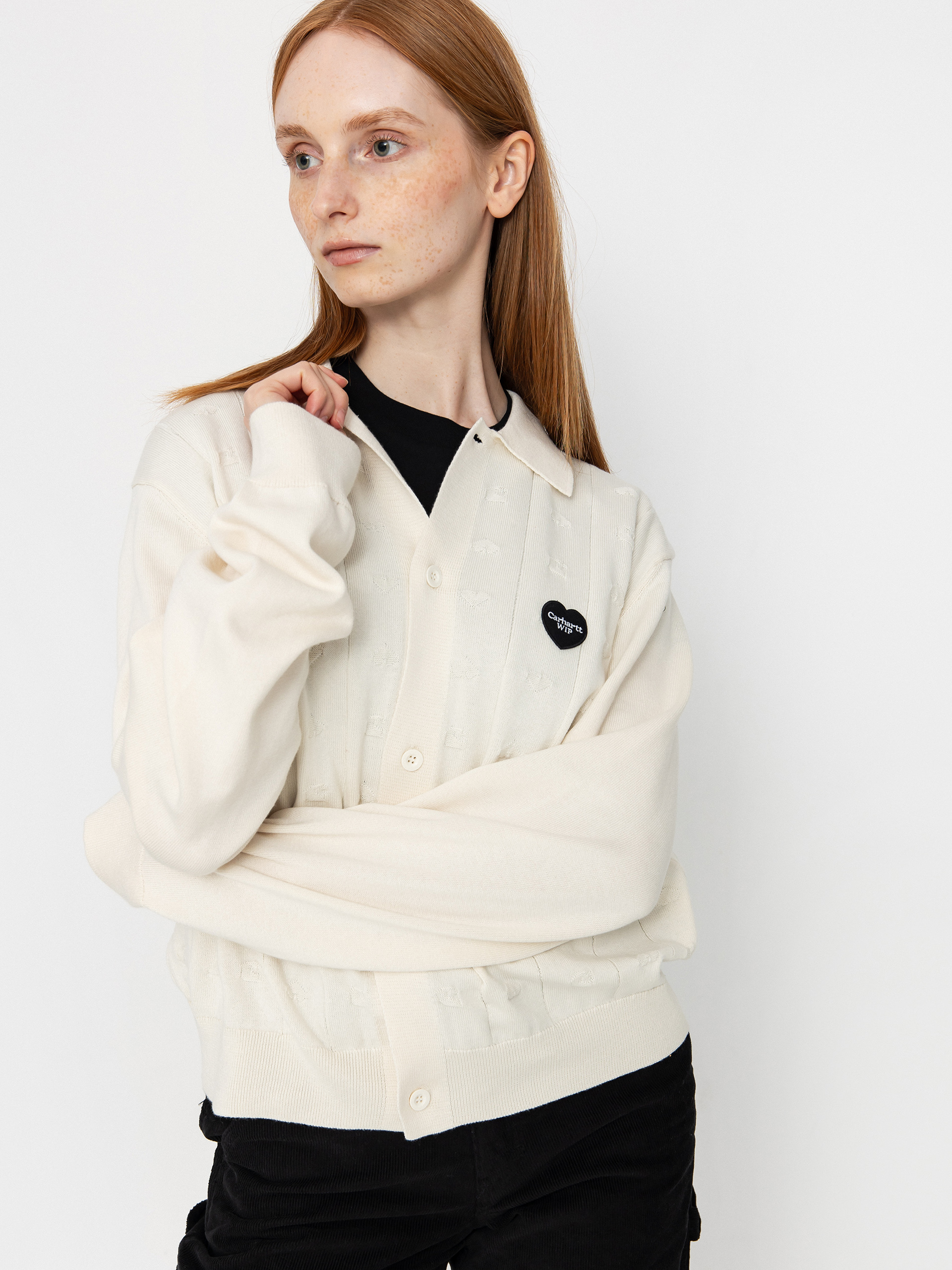 Pulover Carhartt WIP Drewe Cardigan Wmn (natural)