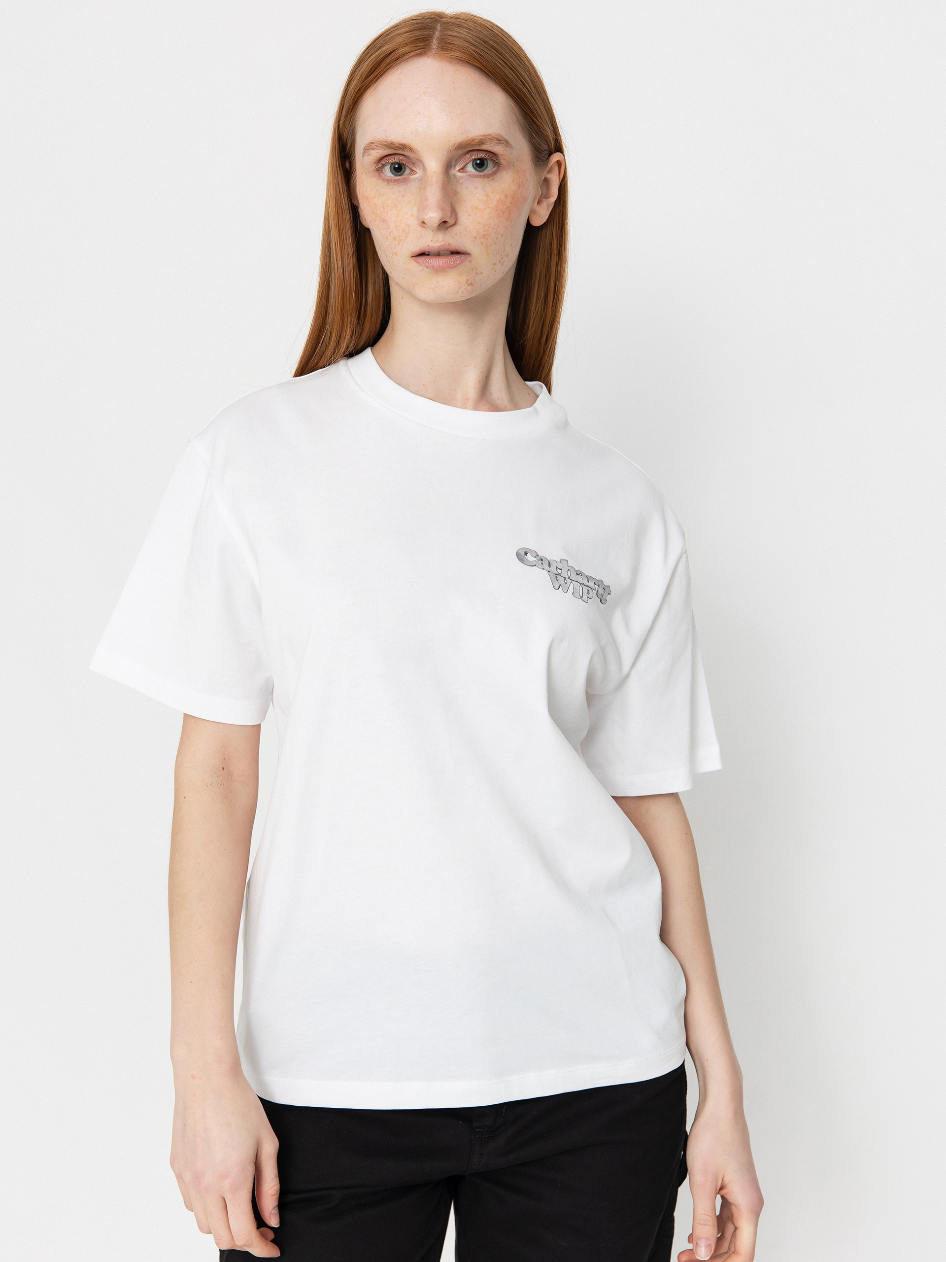 Tricou Carhartt WIP Chain Link Wmn (white/silver)