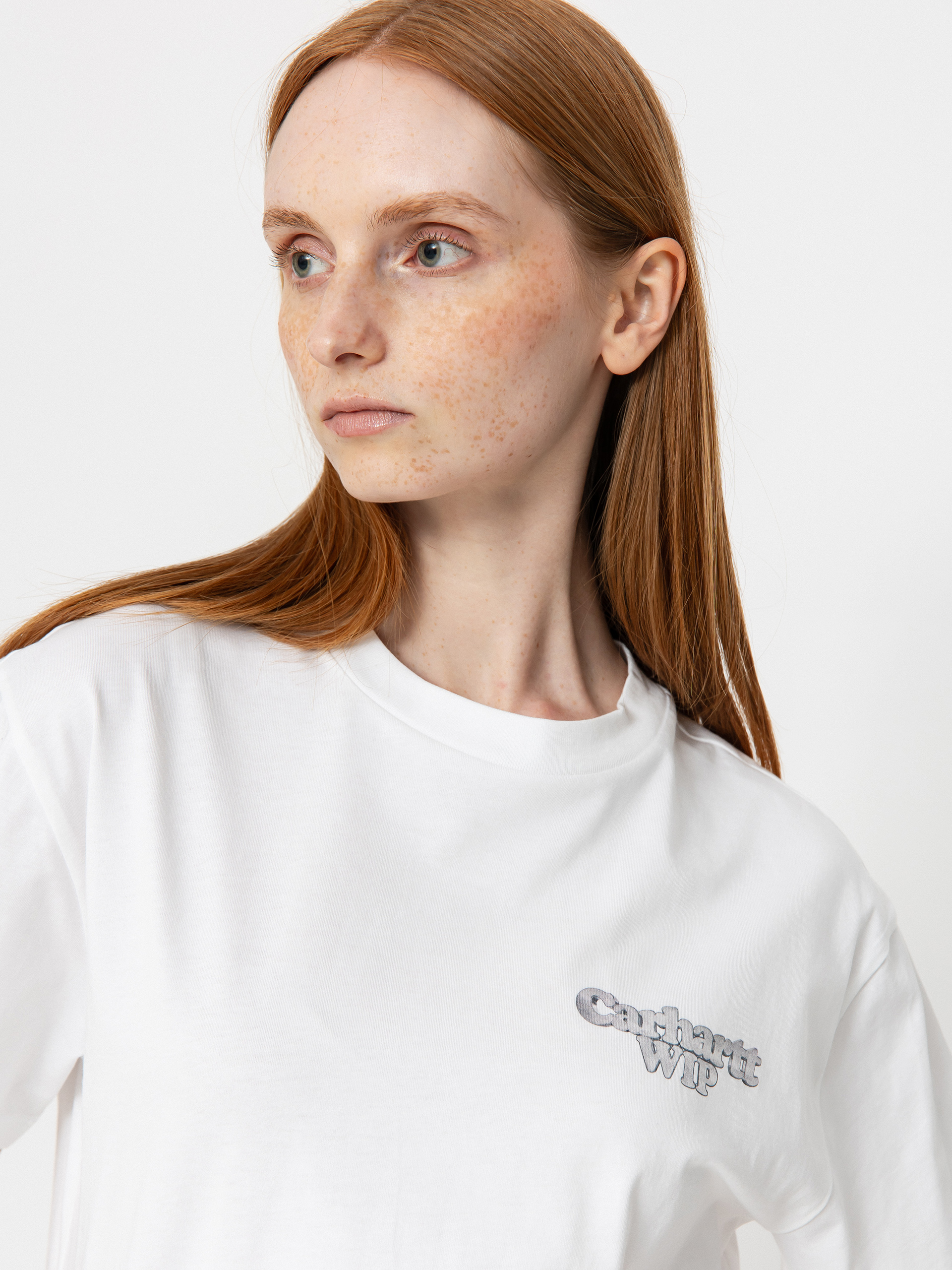 Tricou Carhartt WIP Chain Link Wmn (white/silver)