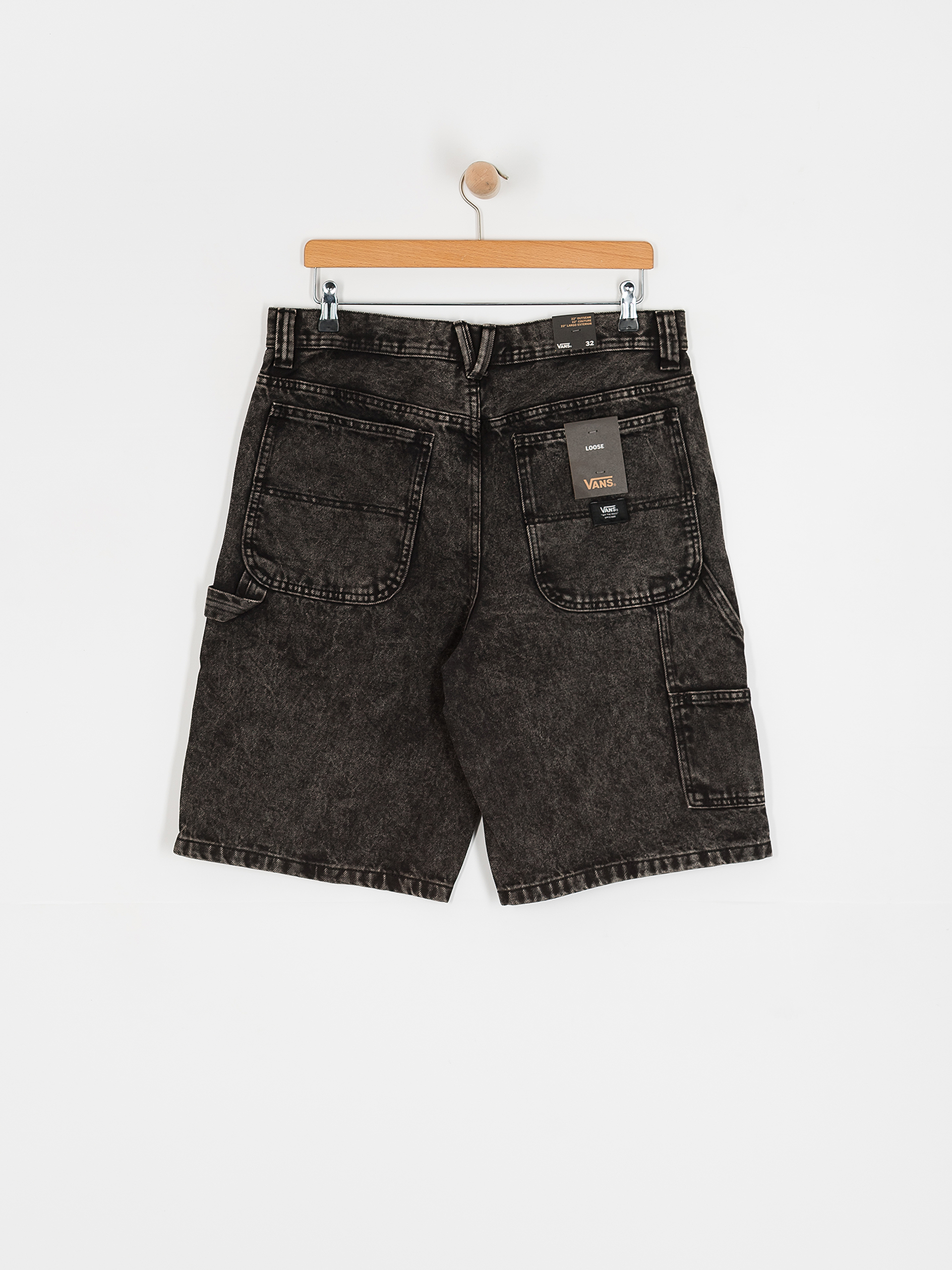 Pantaloni scurți Vans Drill Chore Loose Denim (stonewash black)