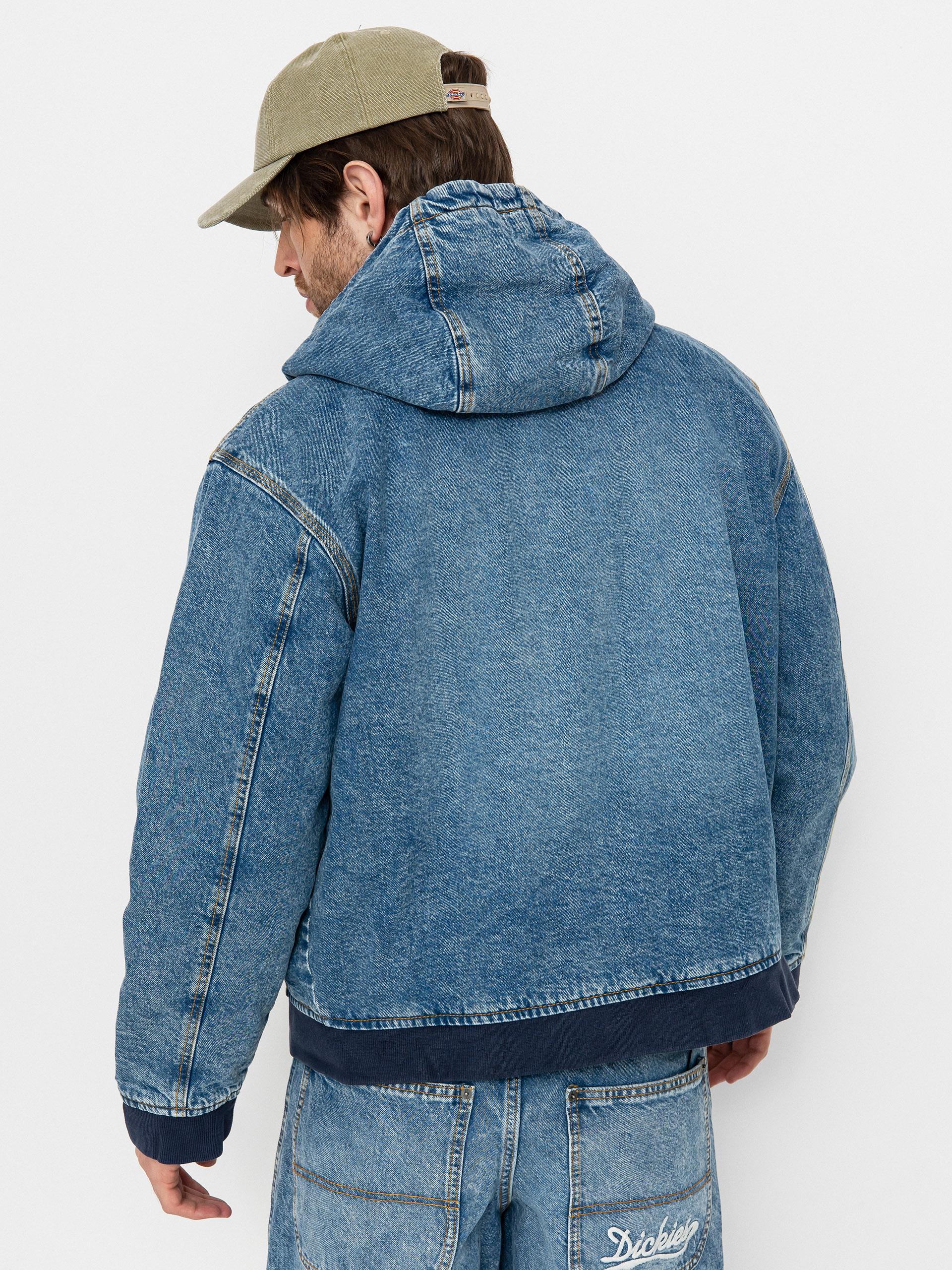 Geacă Dickies Hooded (rinsed blue w/ fade)