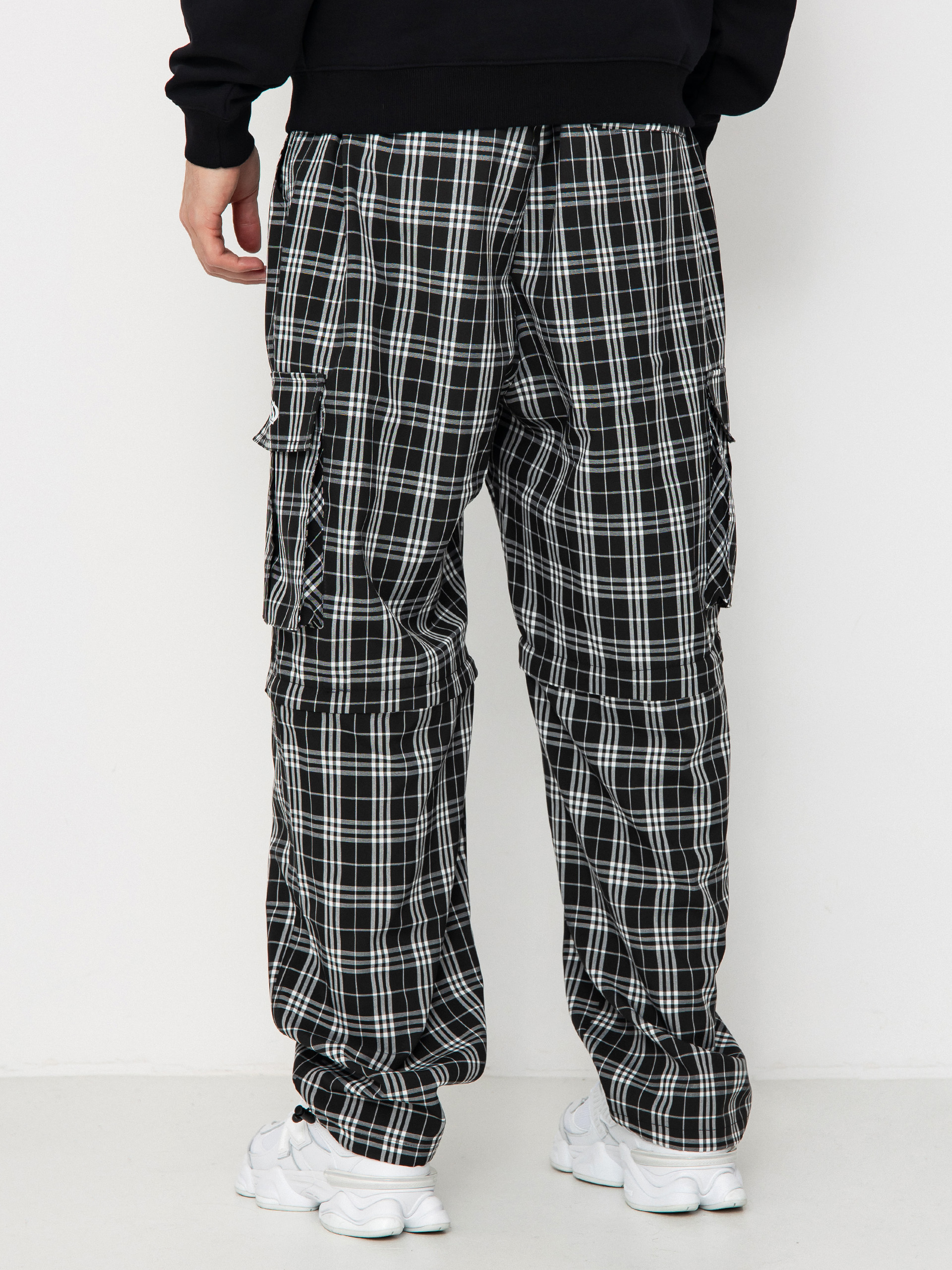 Pantaloni Wasted Paris Yard Tartan Hunter (black/white)