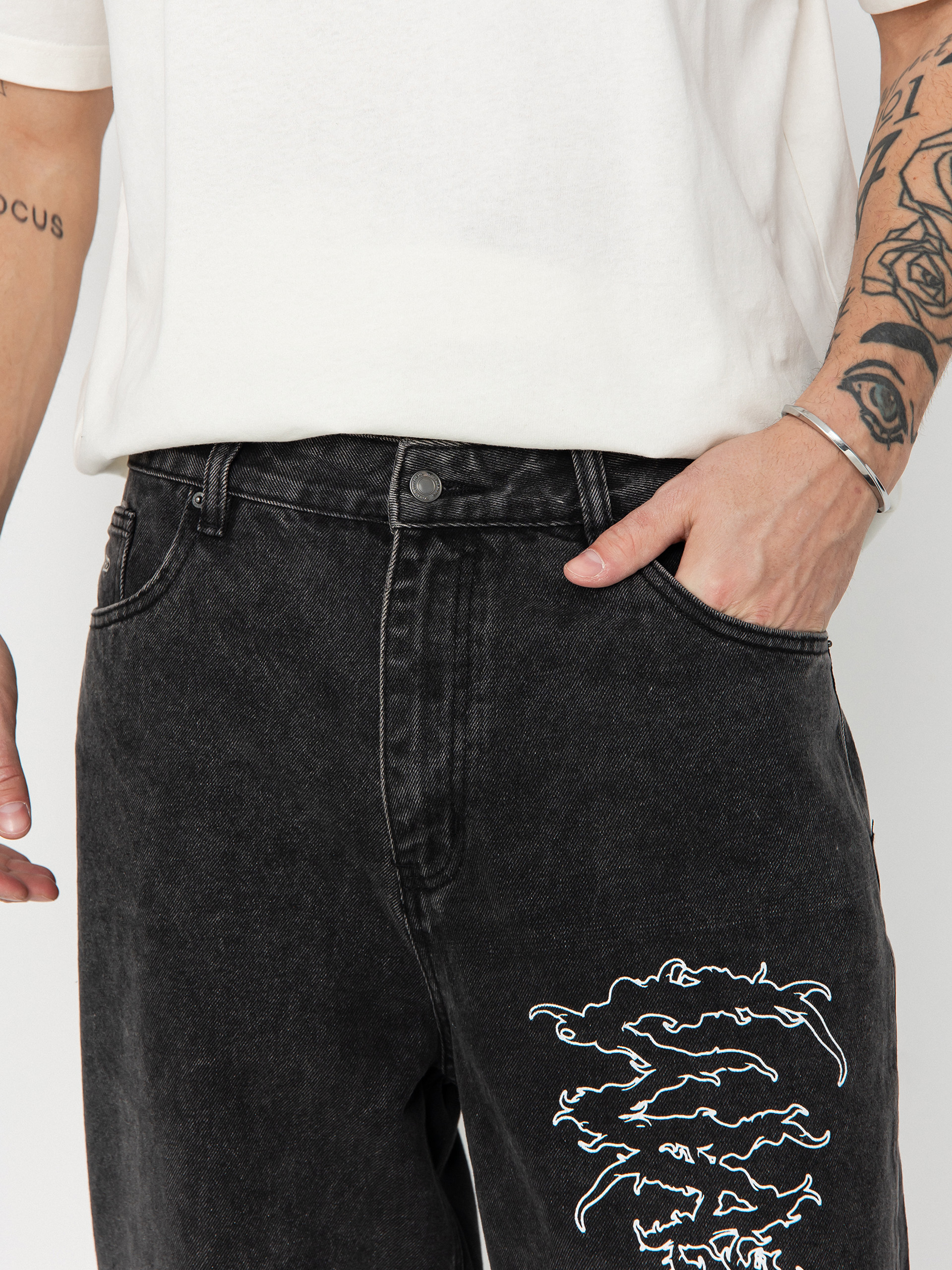 Pantaloni Wasted Paris Varg Casper (faded black)