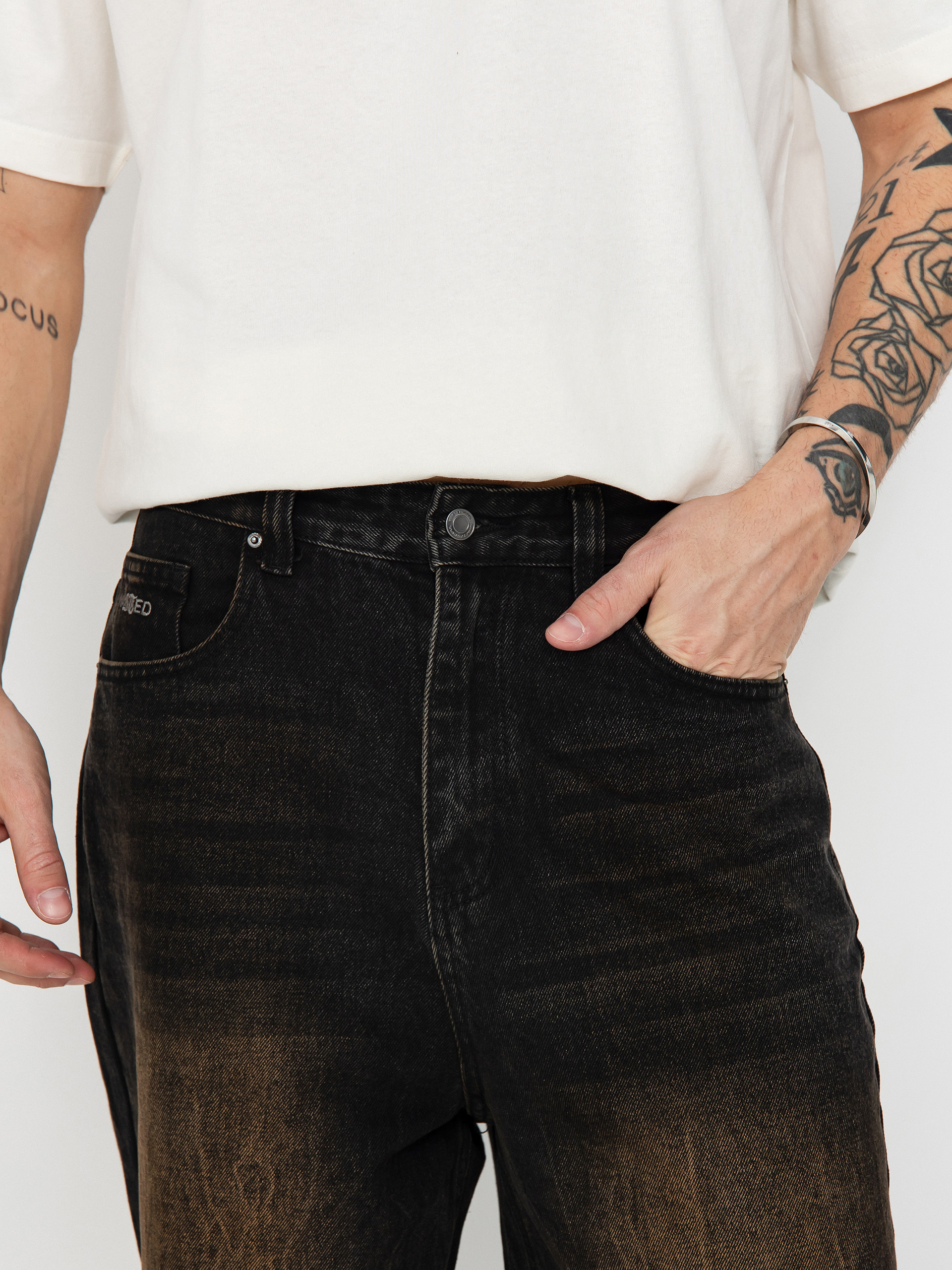 Pantaloni Wasted Paris Sandblast Casper (faded black)