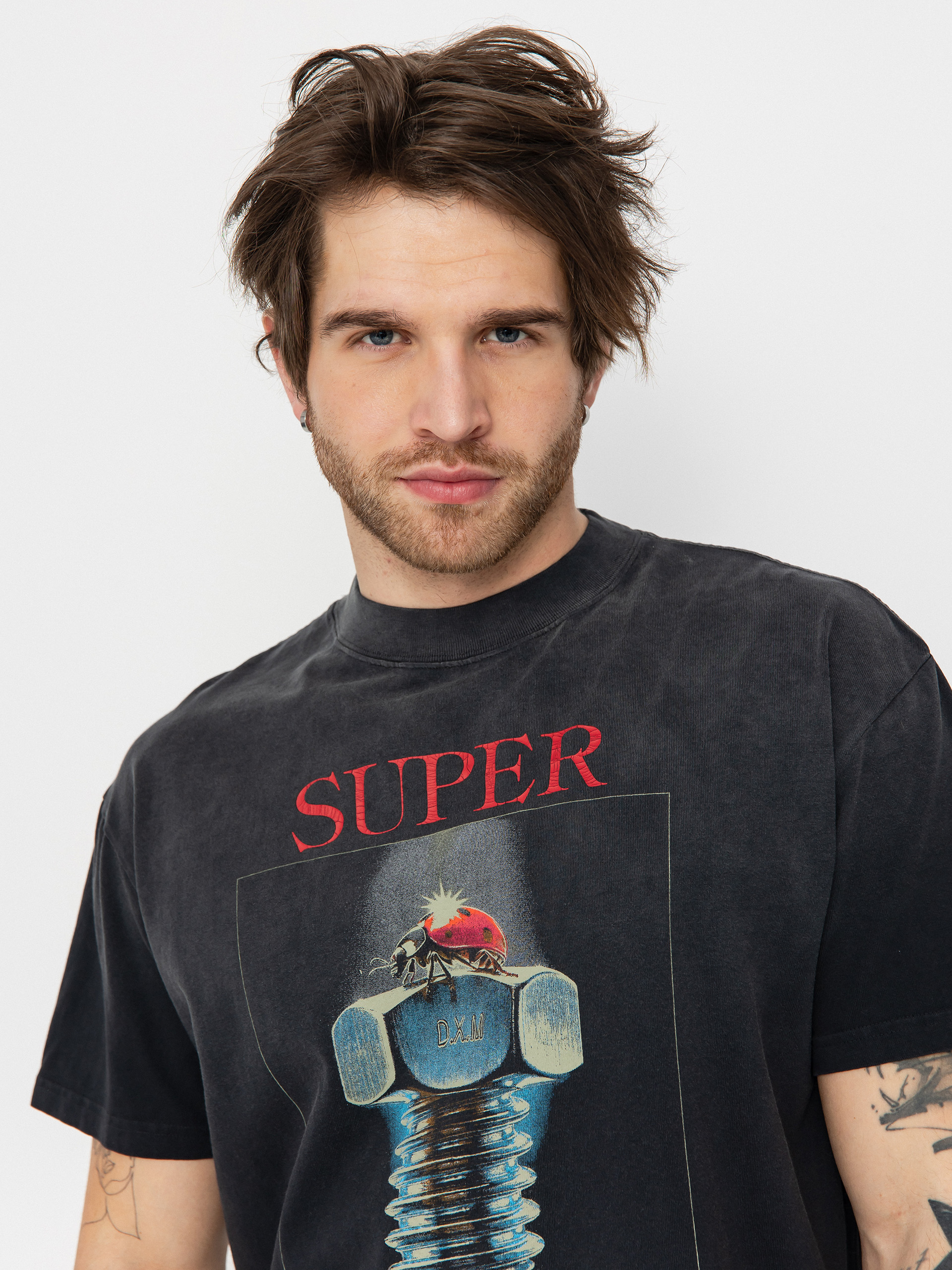 Tricou Deus Ex Machina Divine Connection (anthracite)