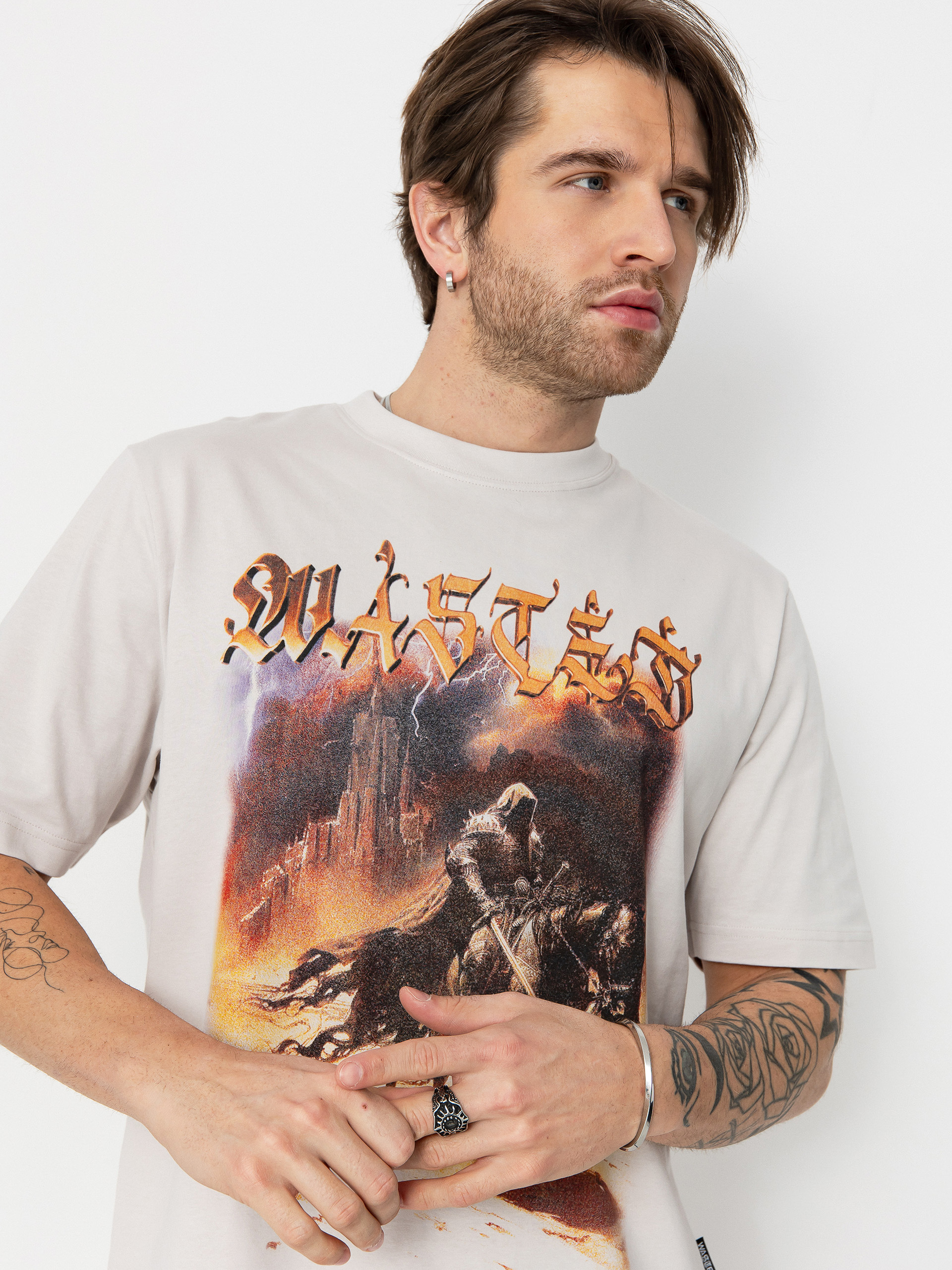 Tricou Wasted Paris Mirage (fog white)