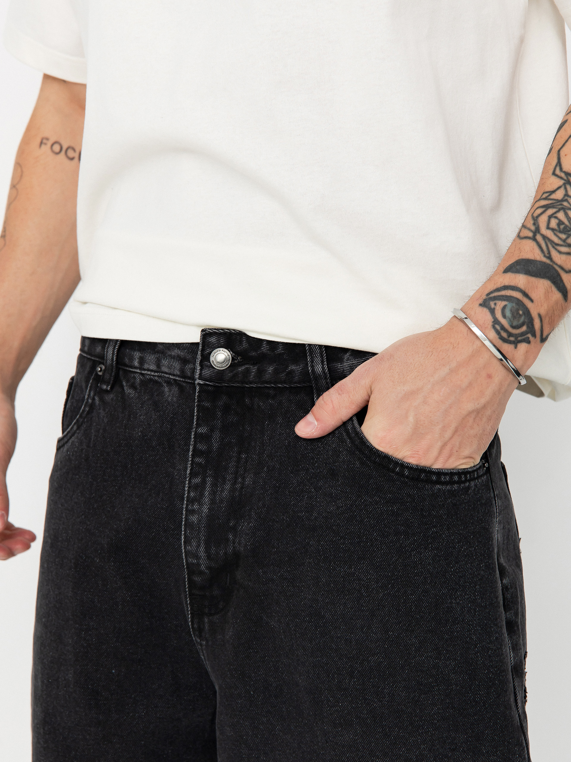 Pantaloni Wasted Paris Kingdom Curve Destroy Casper (faded black)