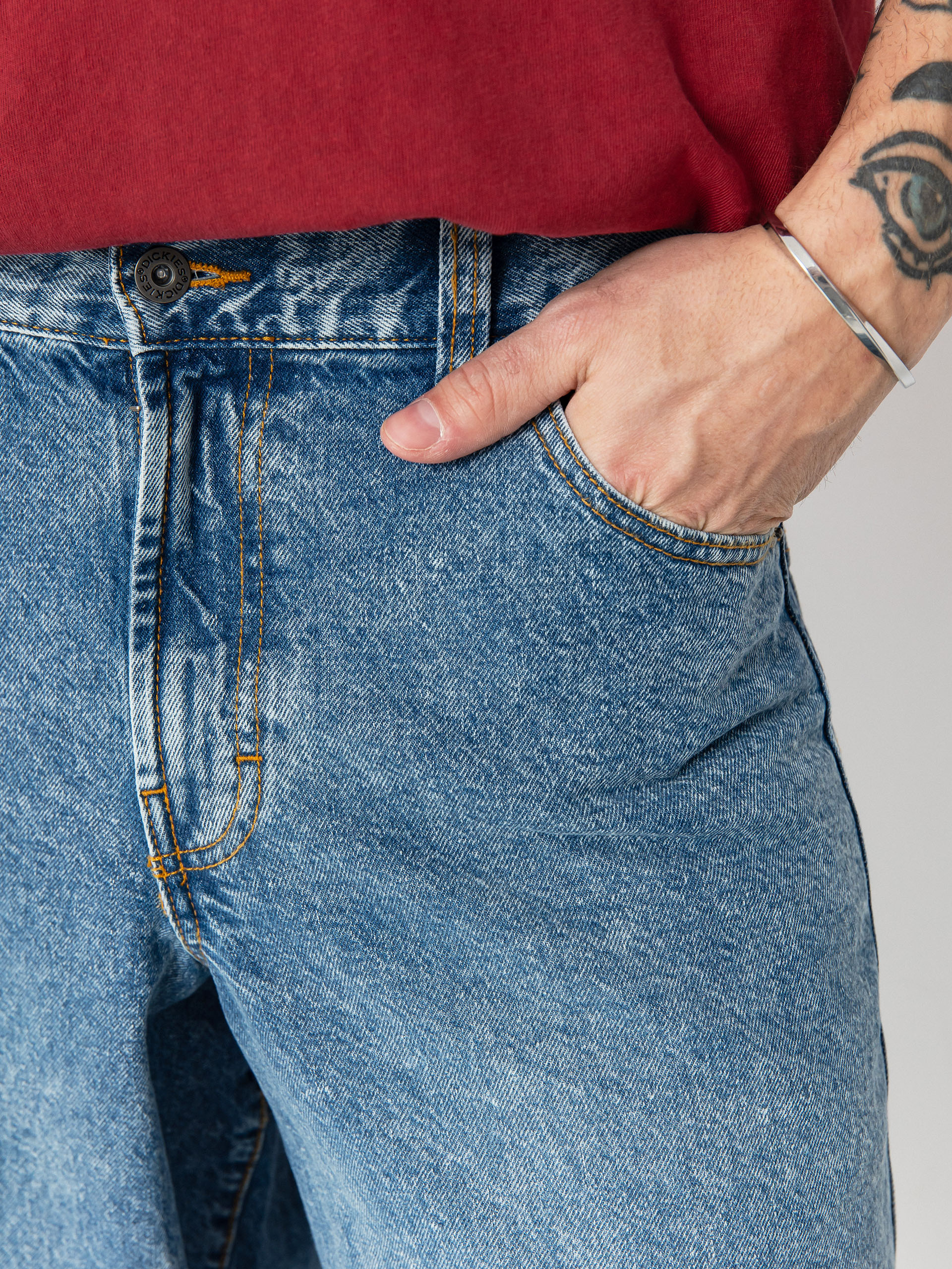 Pantaloni Dickies Loose Wave (rinsed blue w/fade)