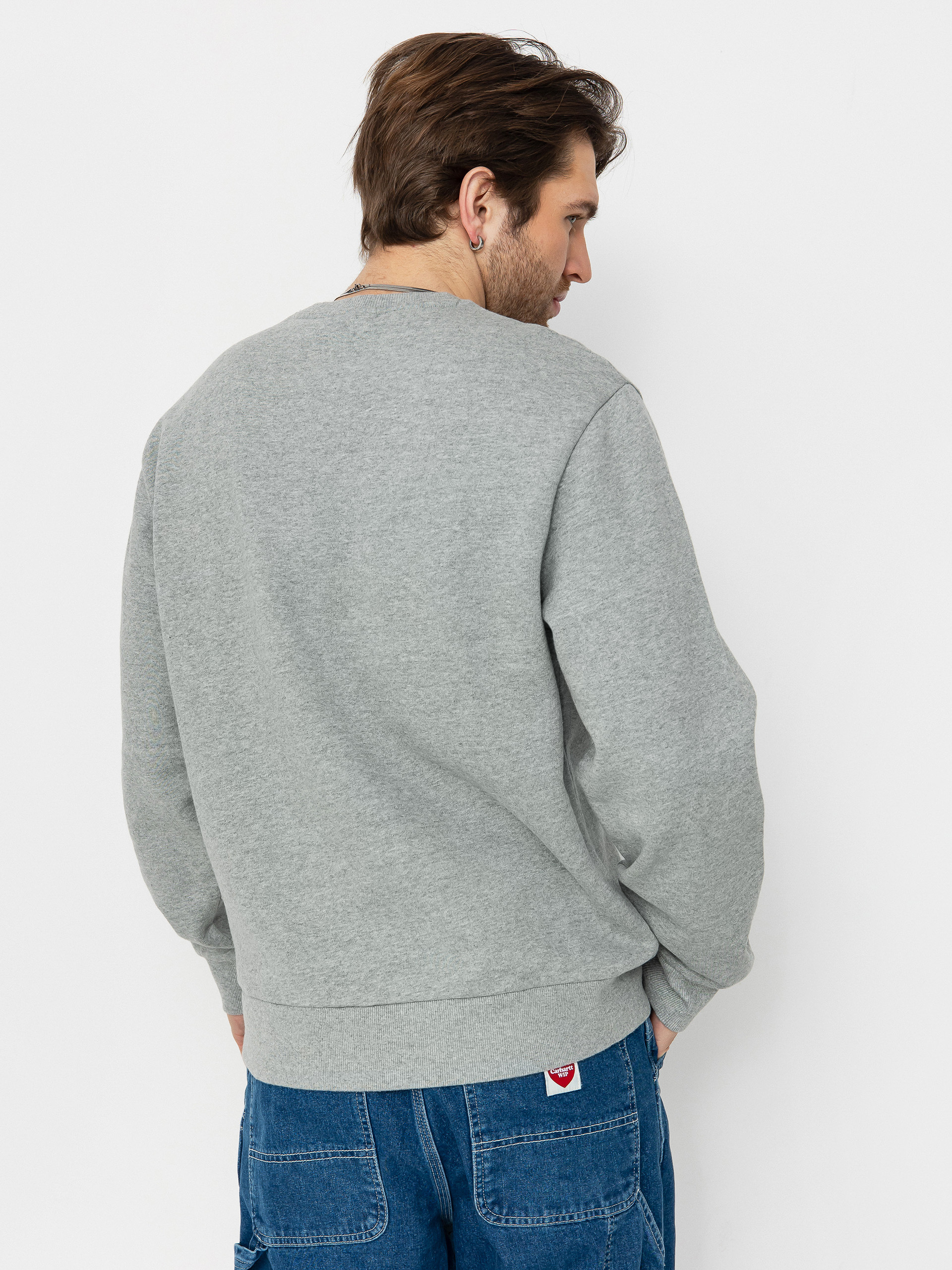 Hanorac Carhartt WIP Script Embroidery (grey heather/white)