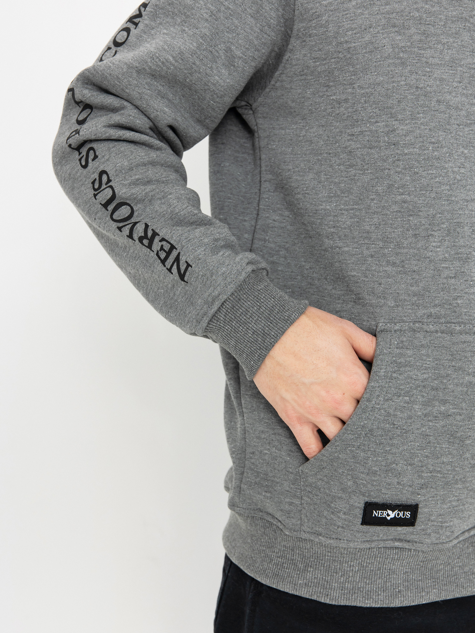 Hanorac cu glugă Nervous Icon HD (light heather)