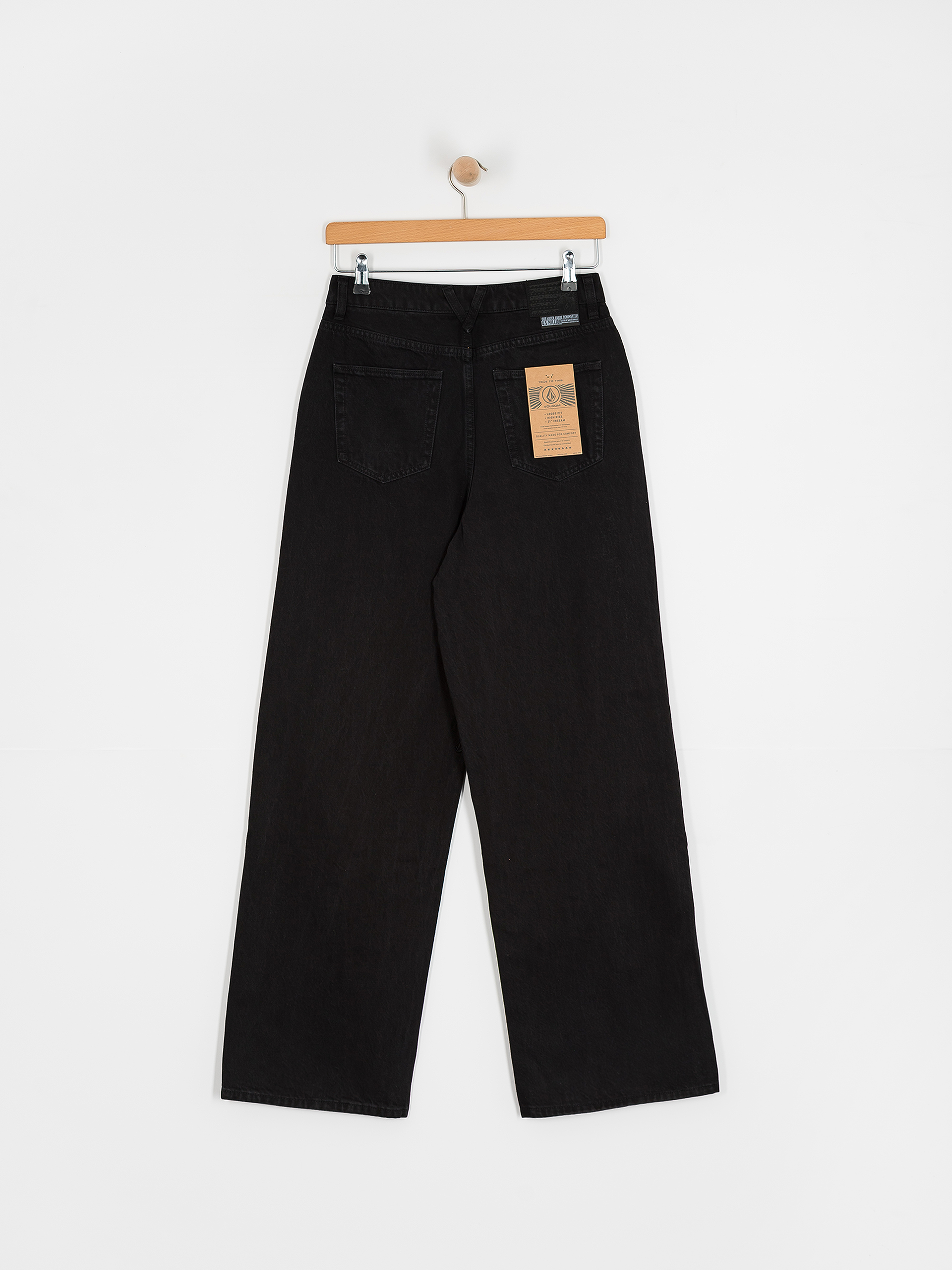 Pantaloni Volcom Stoned Bf Hirise Wmn (black)