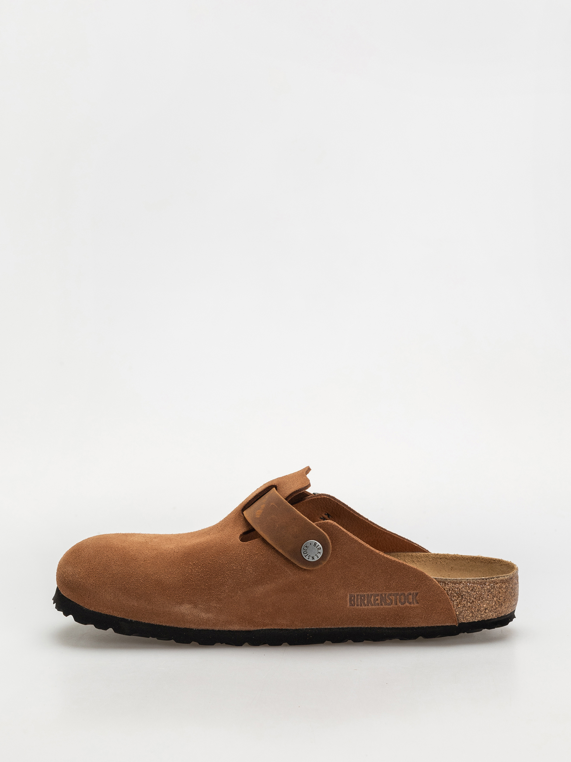 Șlapi Birkenstock Boston Suede Oiled Leather Regular (cognac)