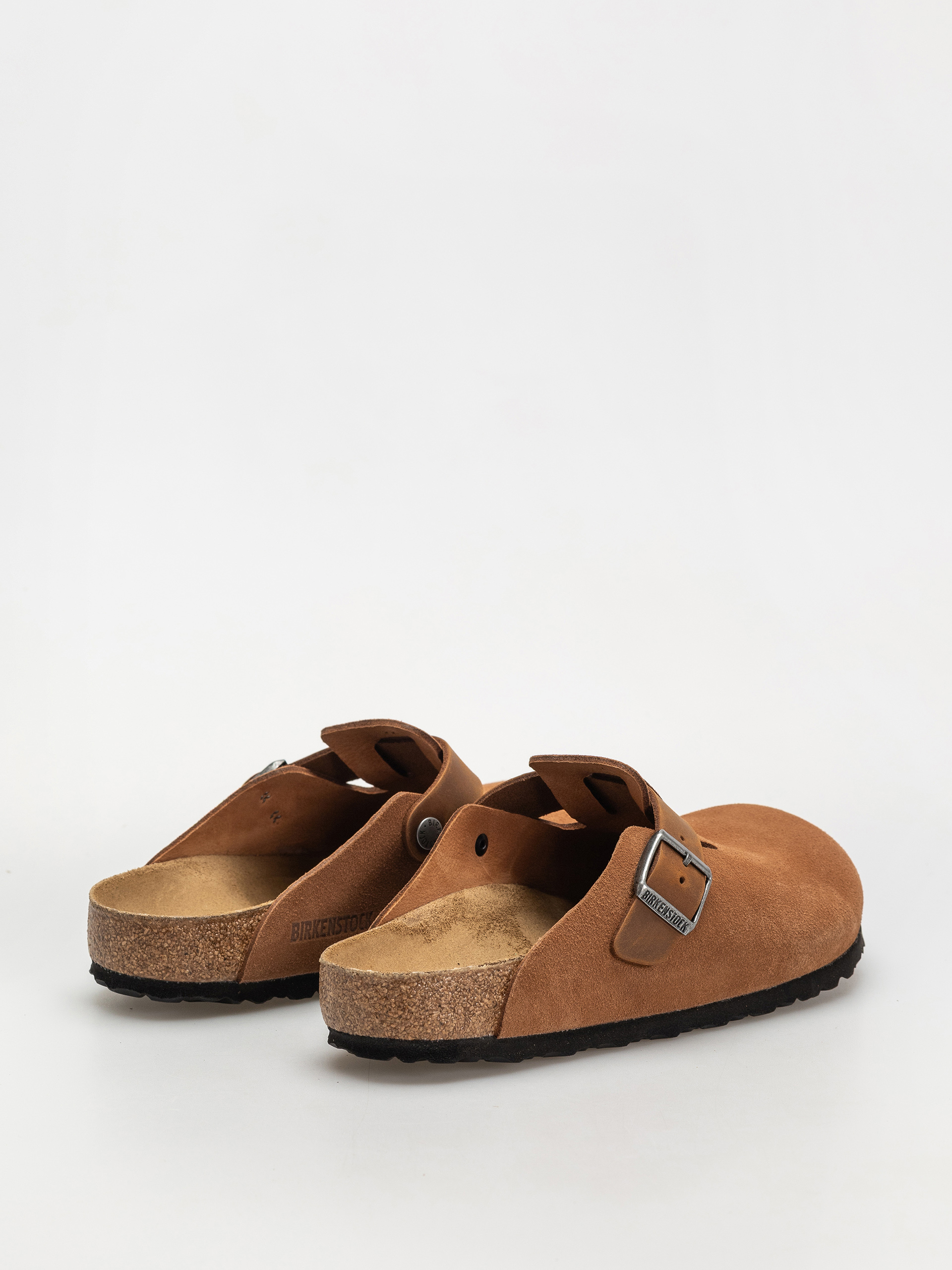 Șlapi Birkenstock Boston Suede Oiled Leather Regular (cognac)