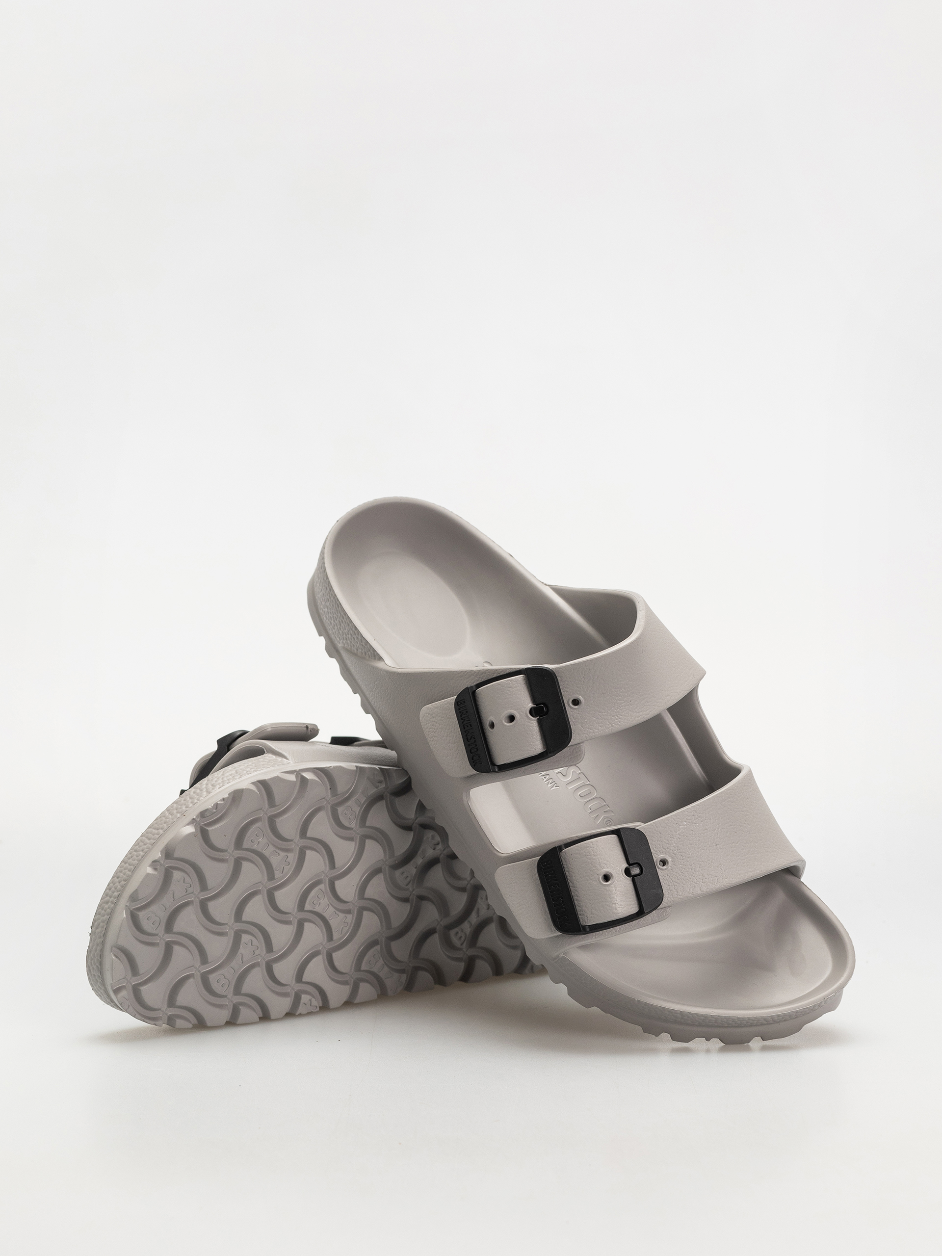 Șlapi Birkenstock Arizona Stealth Buckle EVA Narrow Wmn (stone coin/black)