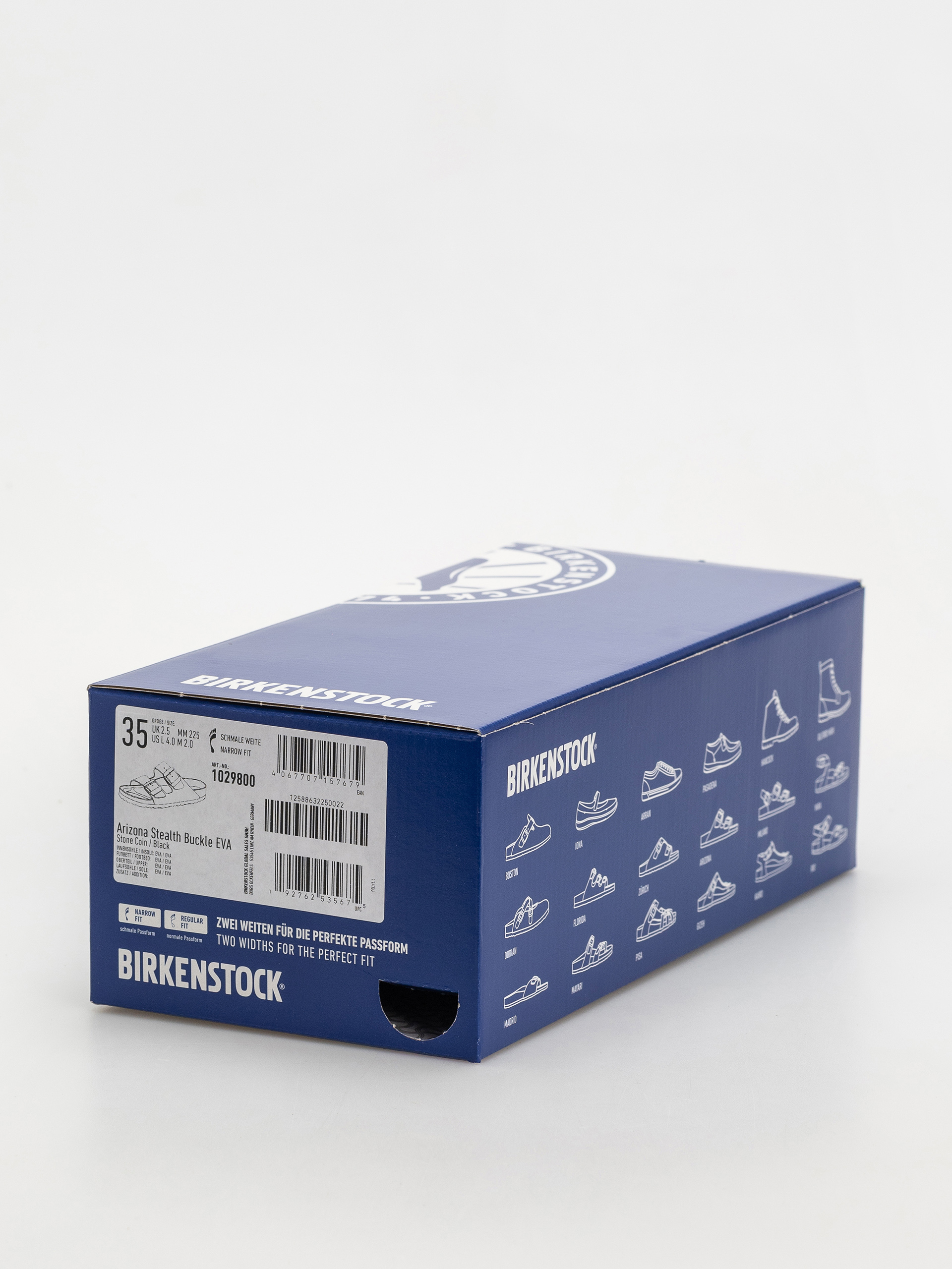 Șlapi Birkenstock Arizona Stealth Buckle EVA Narrow Wmn (stone coin/black)