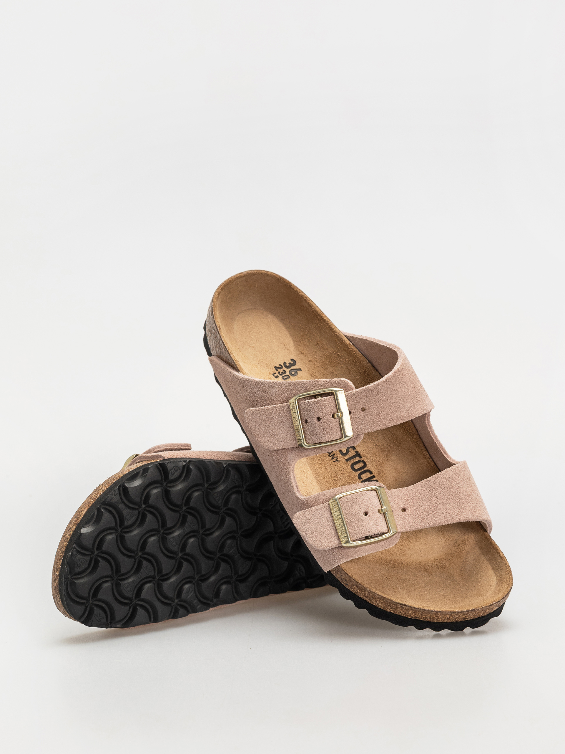 Șlapi Birkenstock Arizona Suede Leather Narrow Wmn (light rose)