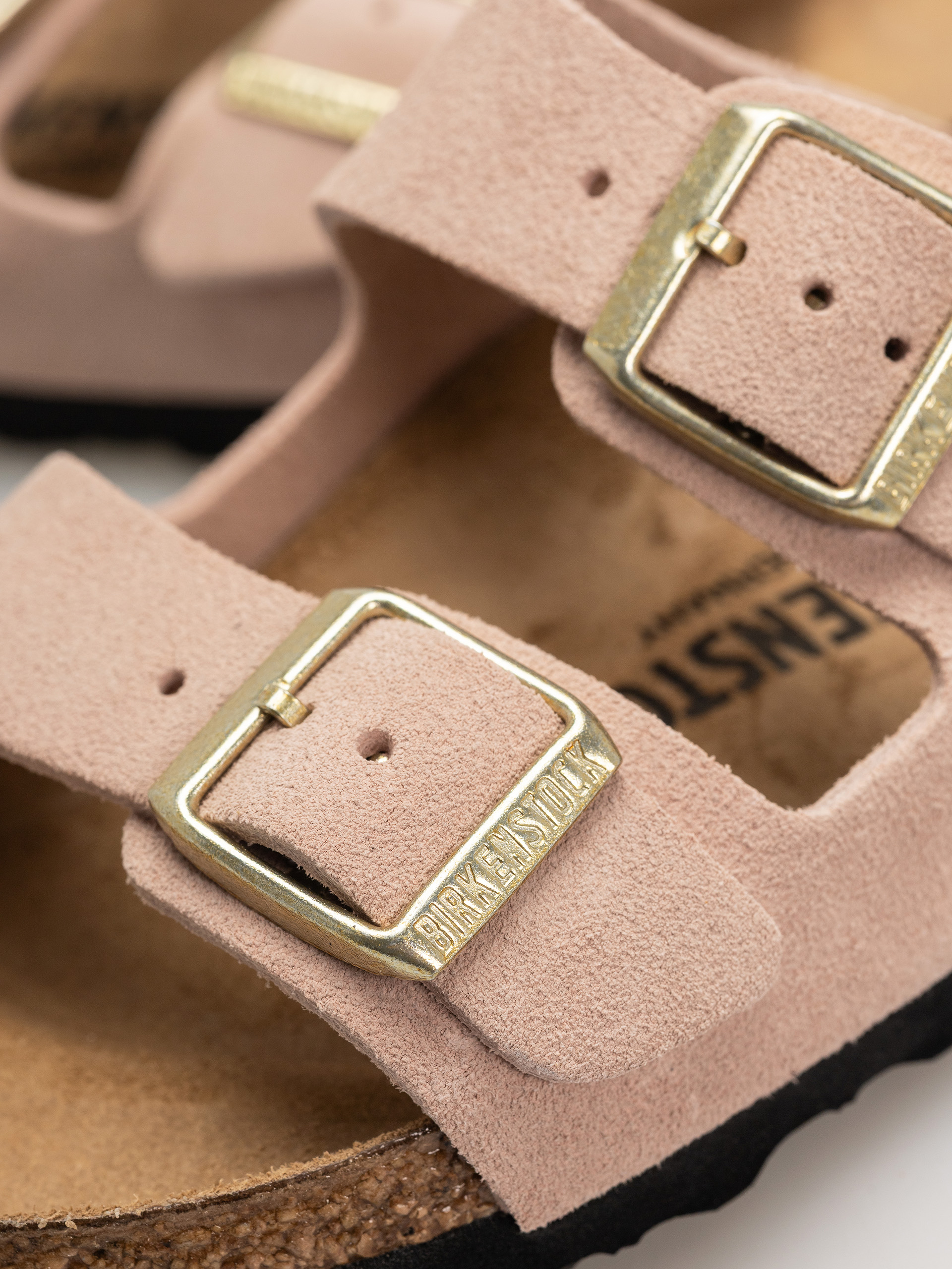 Șlapi Birkenstock Arizona Suede Leather Narrow Wmn (light rose)