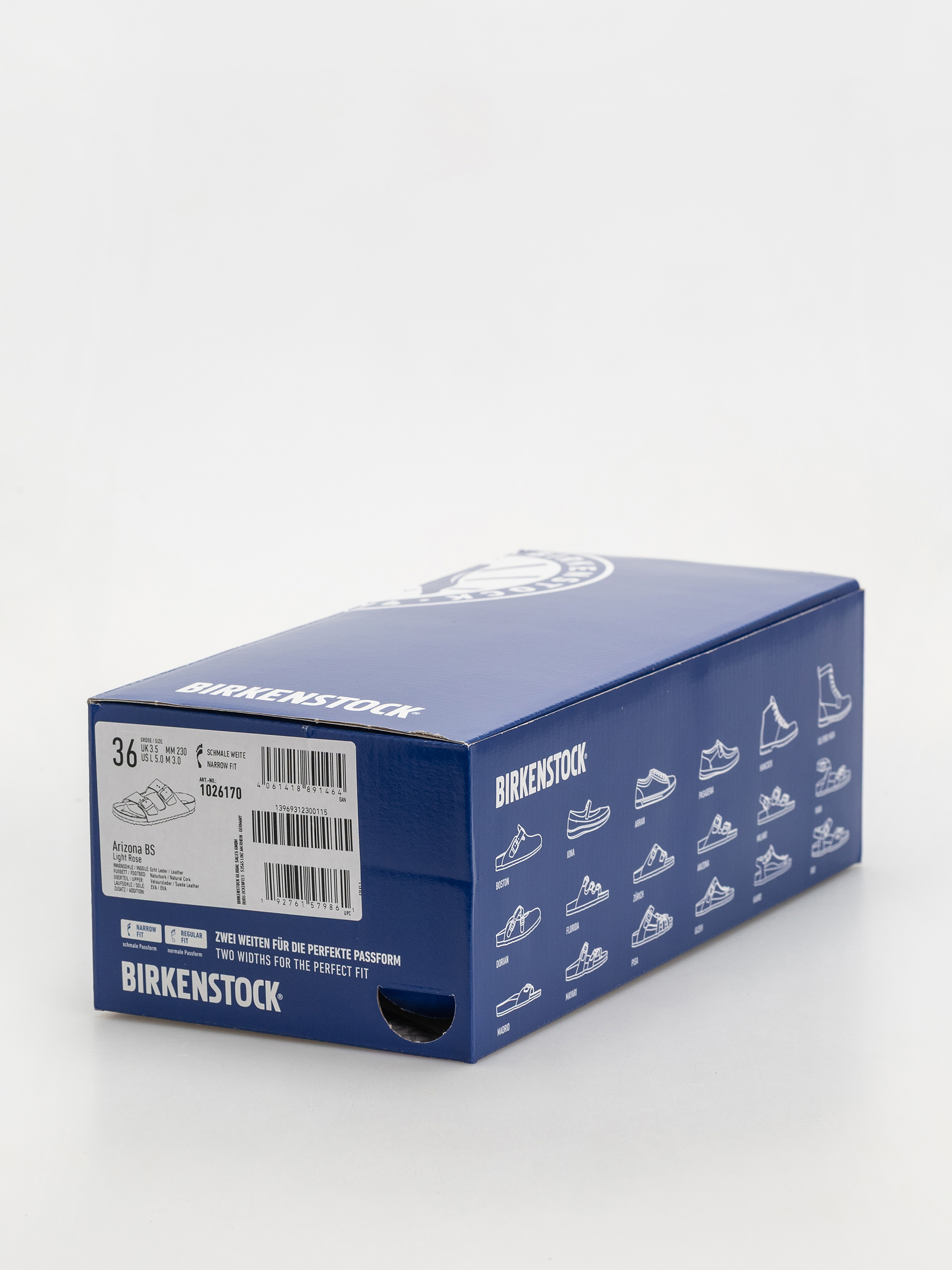 Șlapi Birkenstock Arizona Suede Leather Narrow Wmn (light rose)