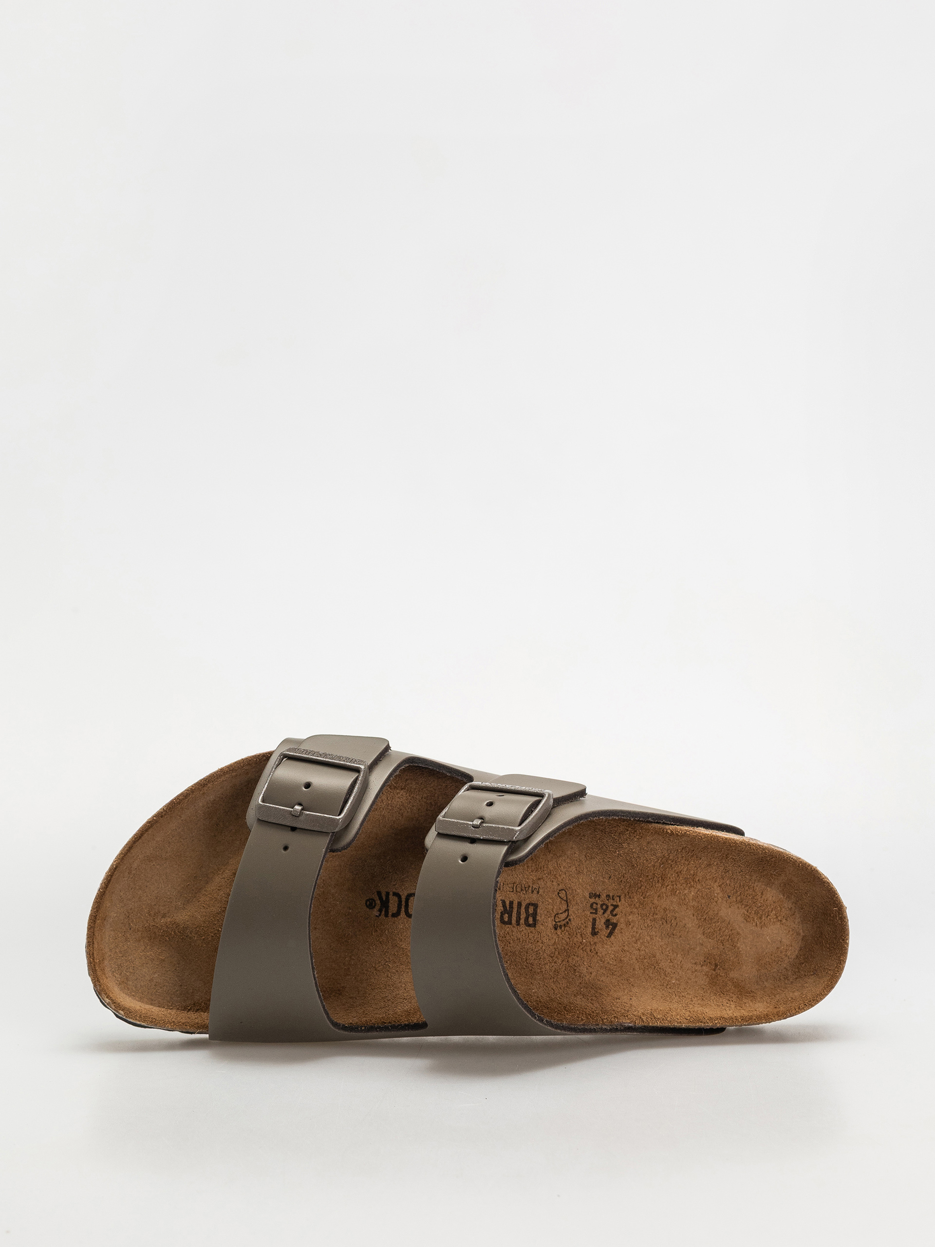 Șlapi Birkenstock Arizona Natural Leather Regular (concrete gray)