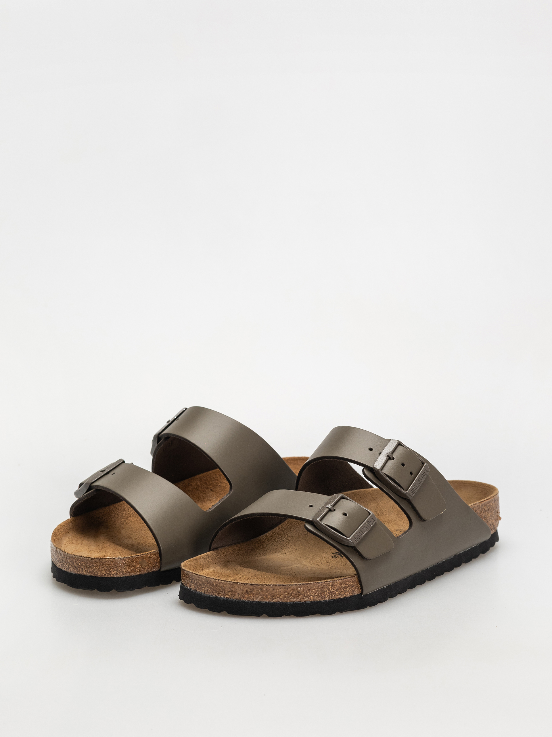 Șlapi Birkenstock Arizona Natural Leather Regular (concrete gray)