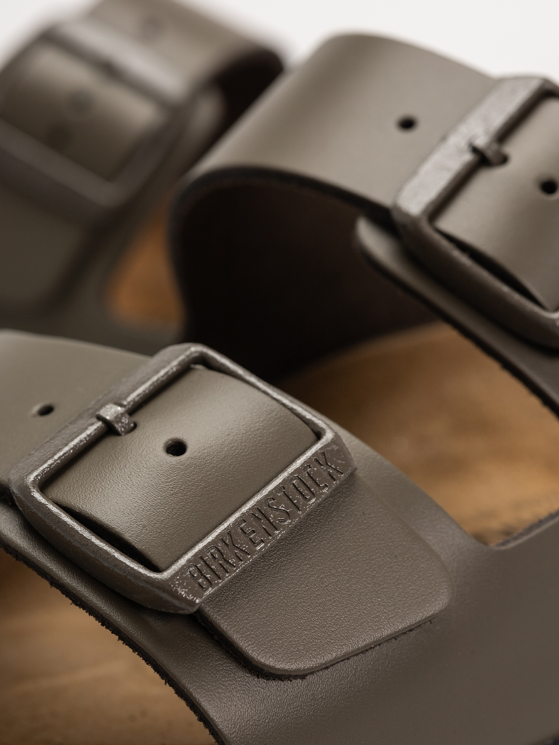 Șlapi Birkenstock Arizona Natural Leather Regular (concrete gray)