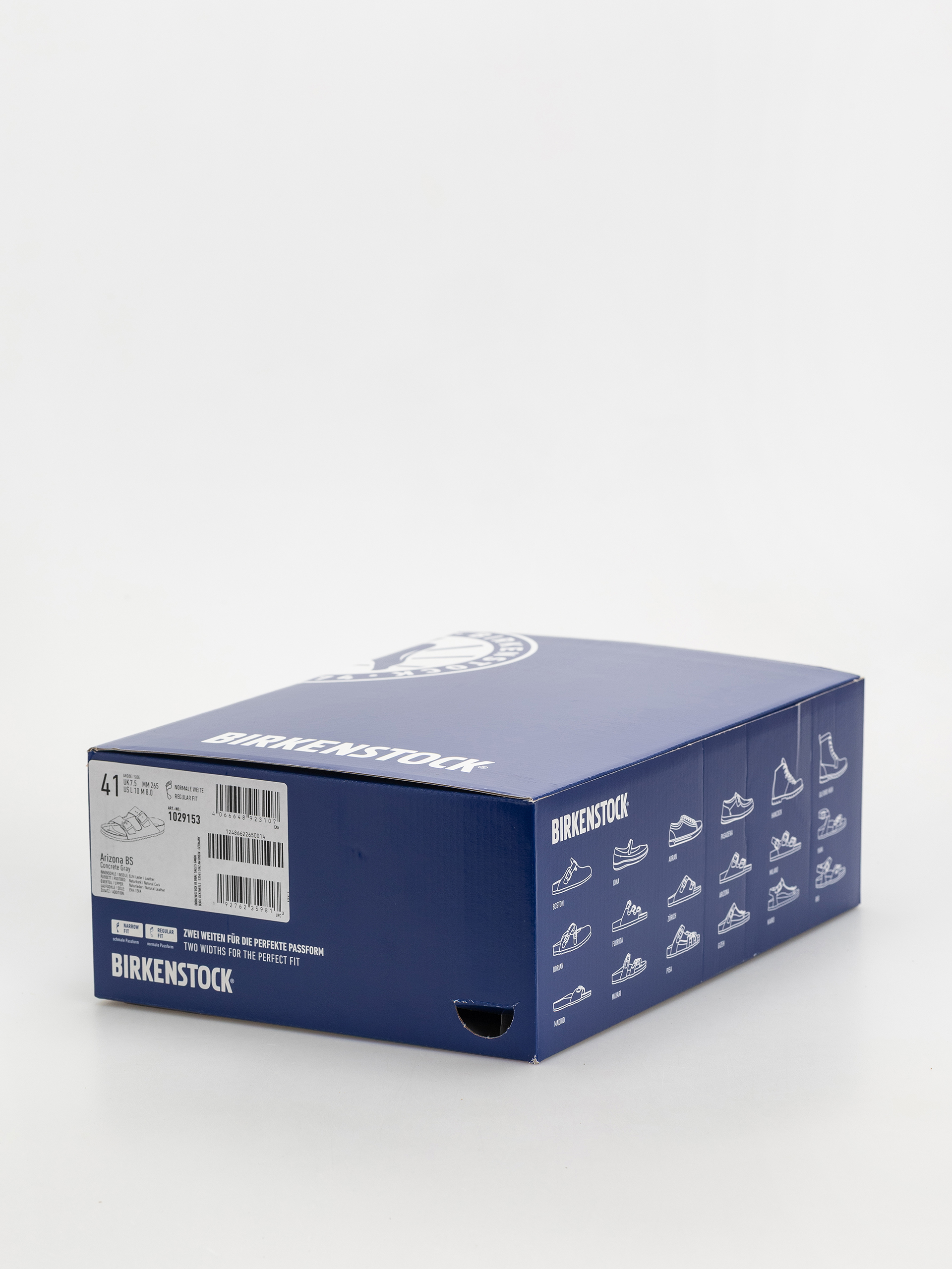 Șlapi Birkenstock Arizona Natural Leather Regular (concrete gray)