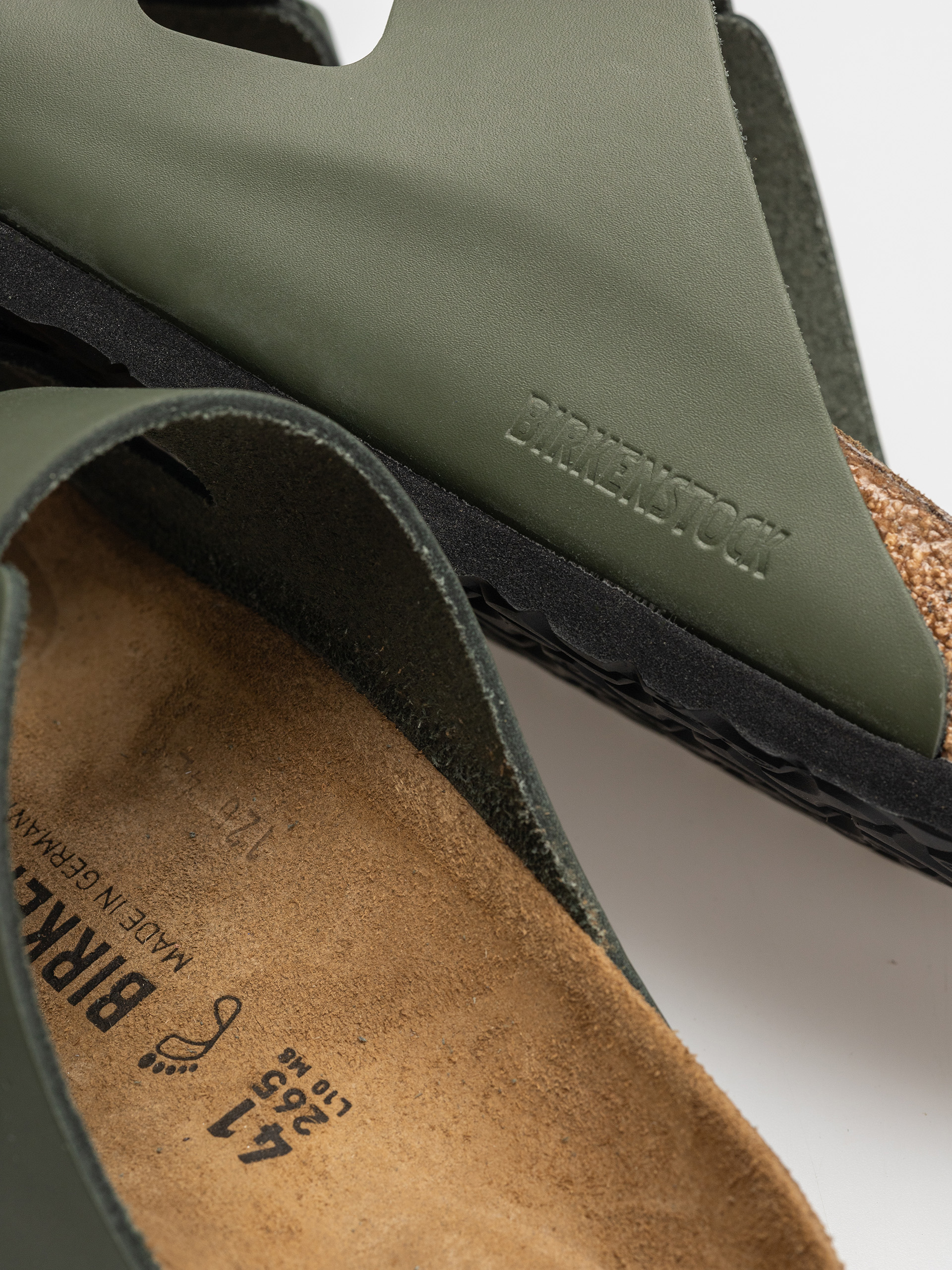 Șlapi Birkenstock Arizona Natural Leather Regular (thyme)