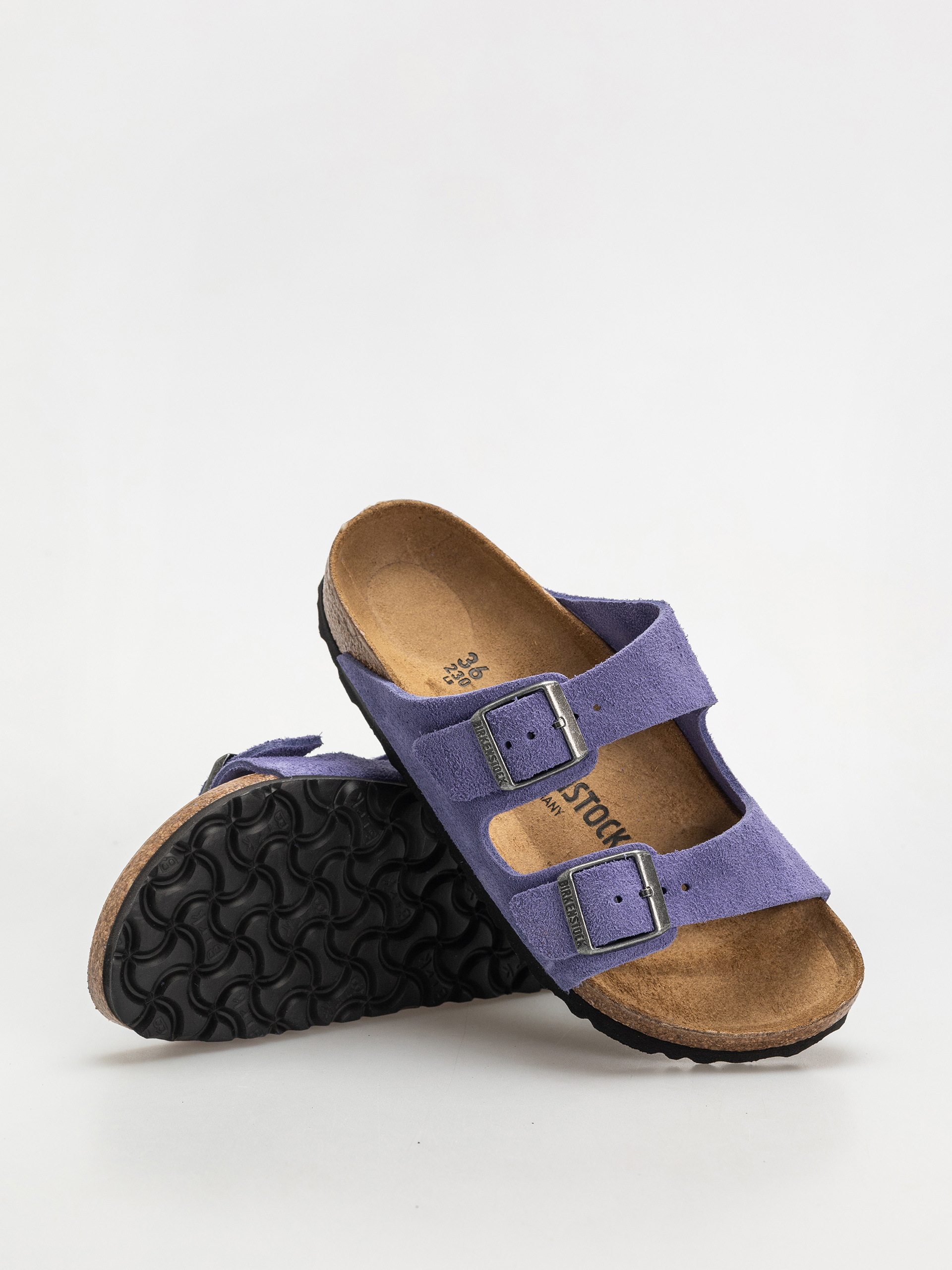 Șlapi Birkenstock Arizona Suede Leather Narrow Wmn (purple dusk)