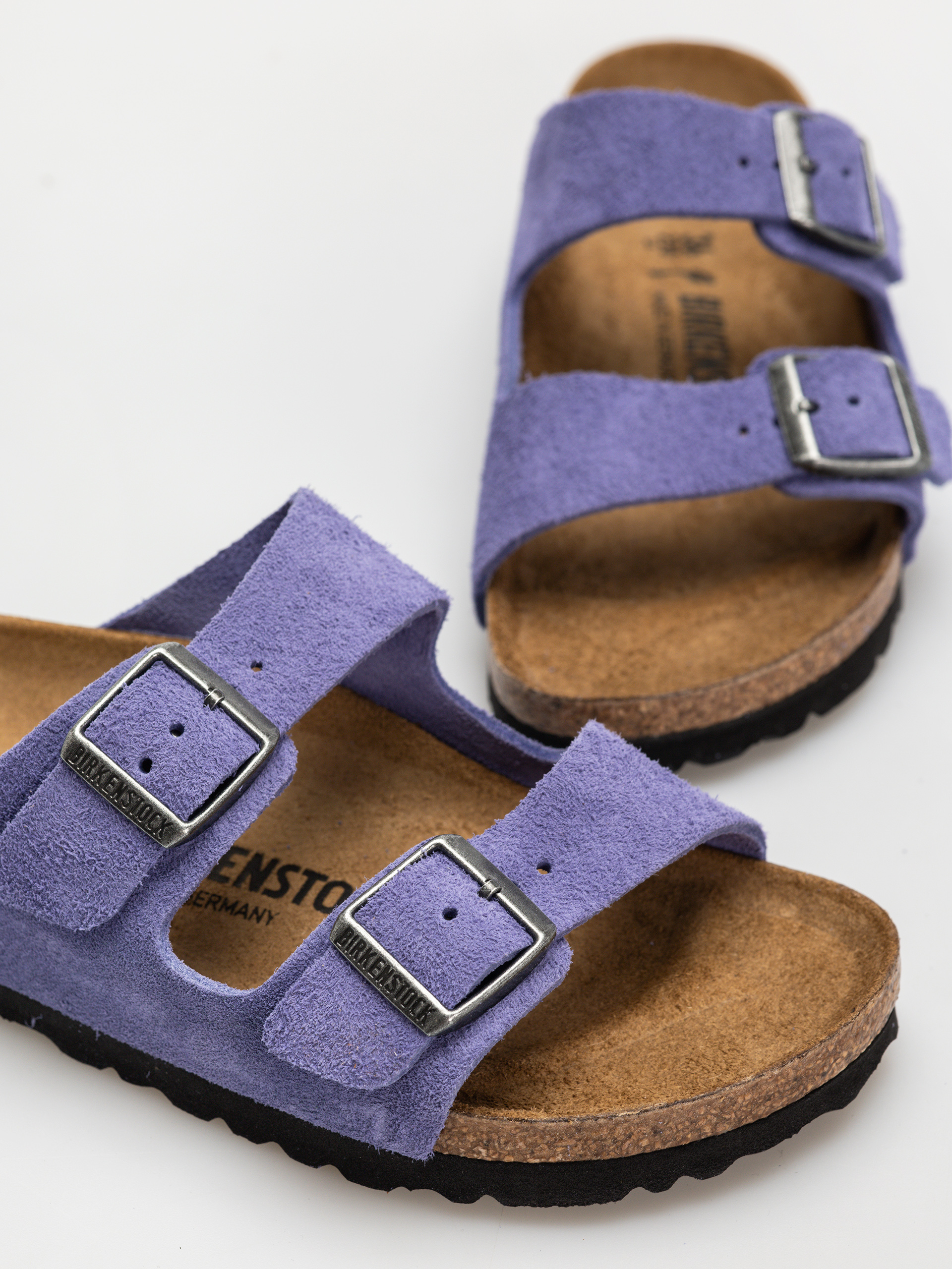 Șlapi Birkenstock Arizona Suede Leather Narrow Wmn (purple dusk)