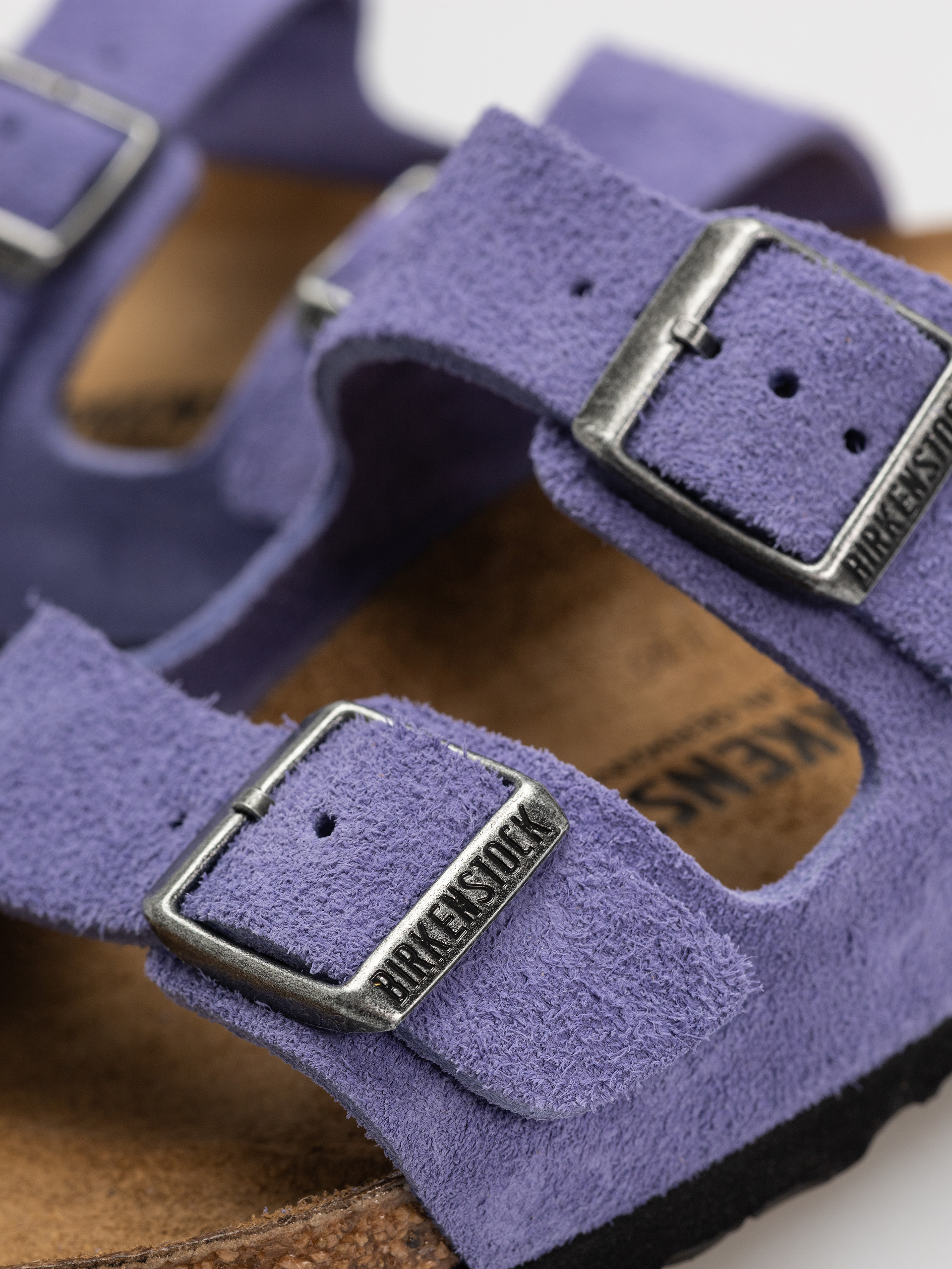 Șlapi Birkenstock Arizona Suede Leather Narrow Wmn (purple dusk)