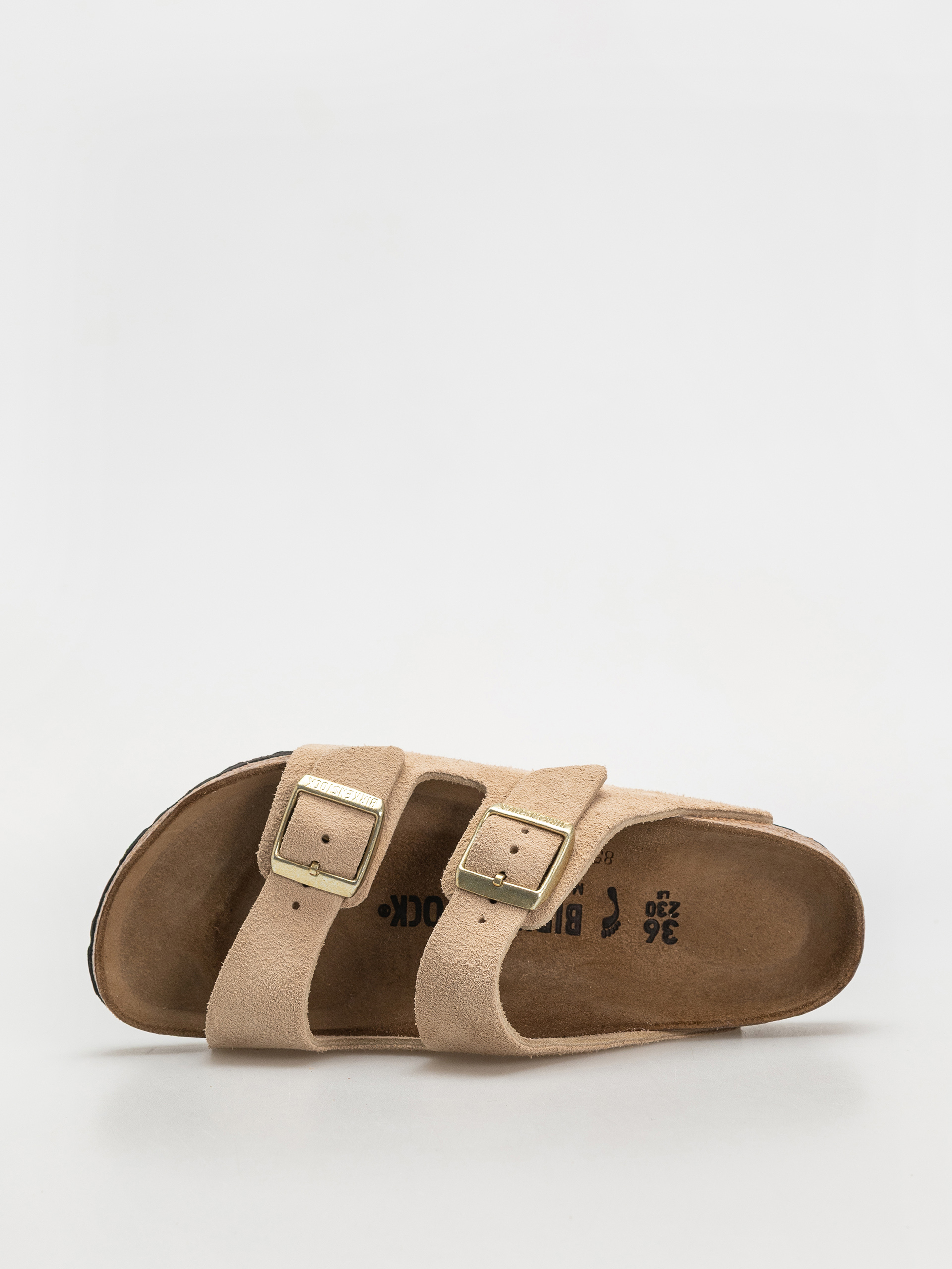 Șlapi Birkenstock Arizona Suede Leather Narrow Wmn (sandcastle)