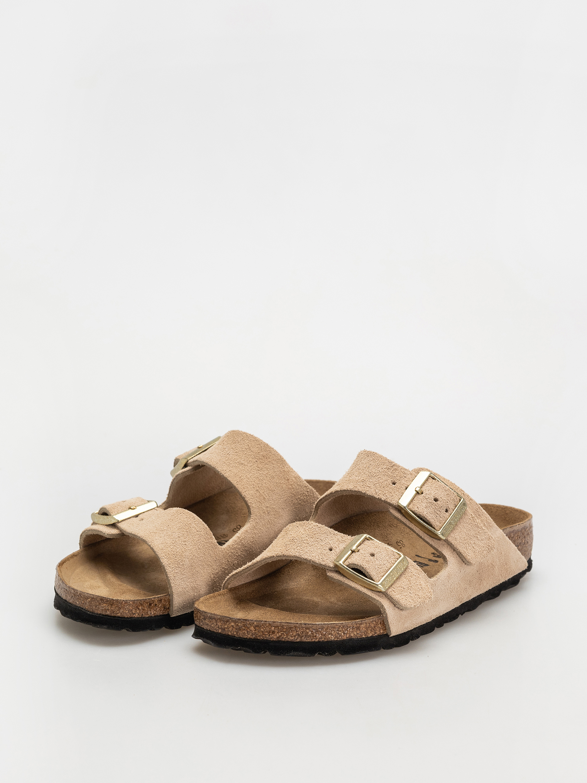 Șlapi Birkenstock Arizona Suede Leather Narrow Wmn (sandcastle)