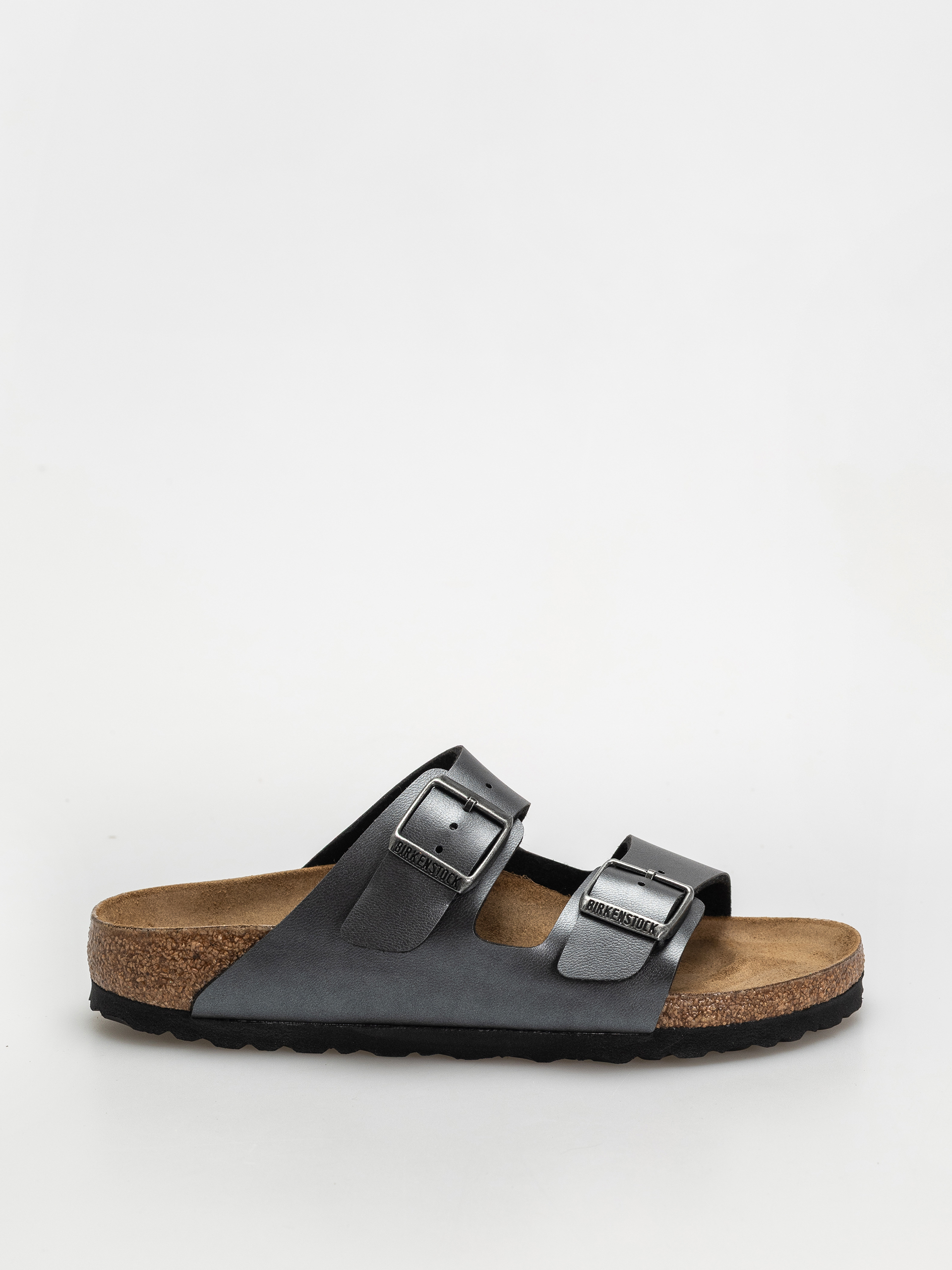 Șlapi Birkenstock Arizona Birko Flor Nubuck Narrow Wmn - negru (black)