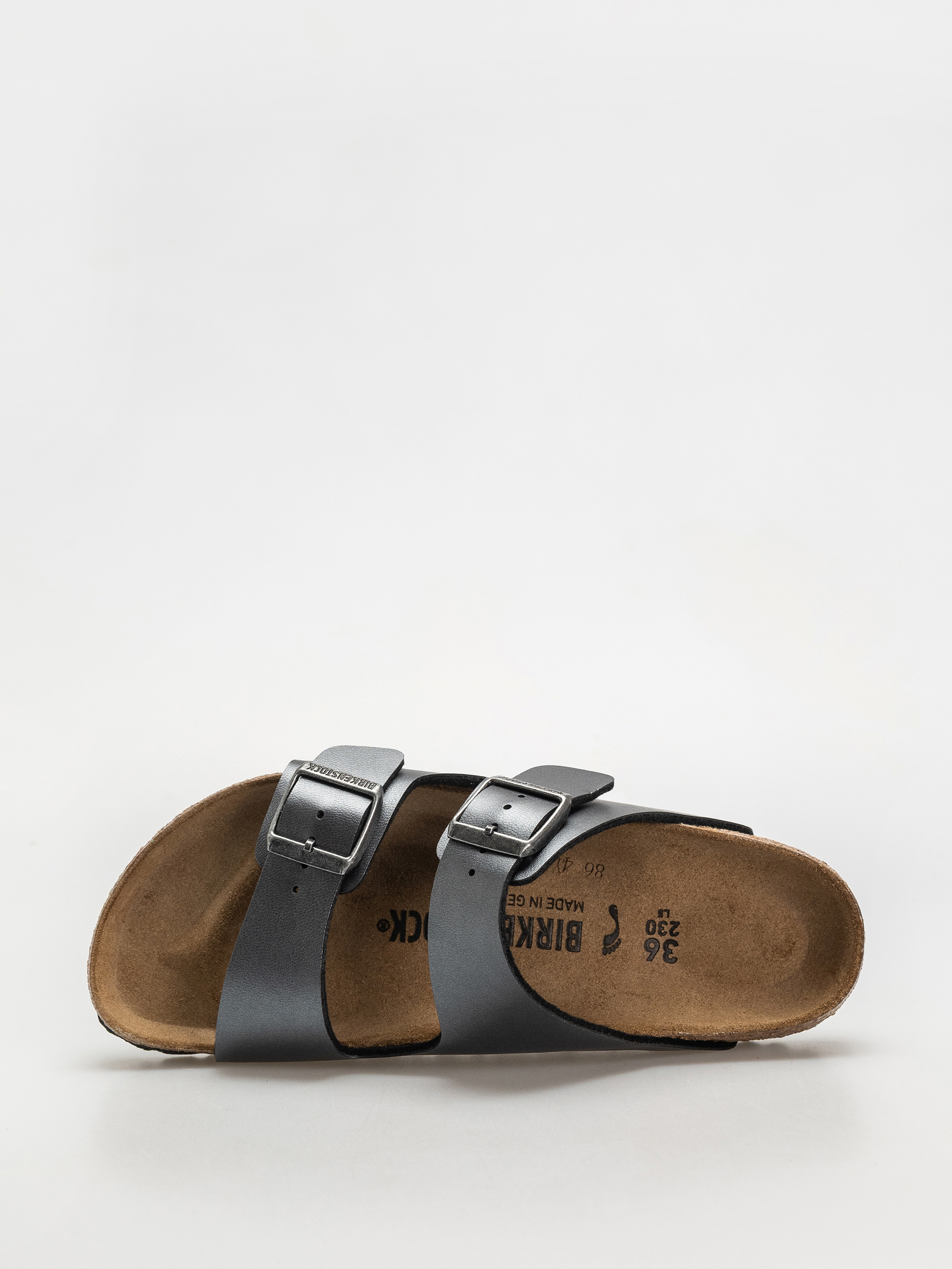 Șlapi Birkenstock Arizona Birko Flor Metallic Narrow Wmn (metallic black)