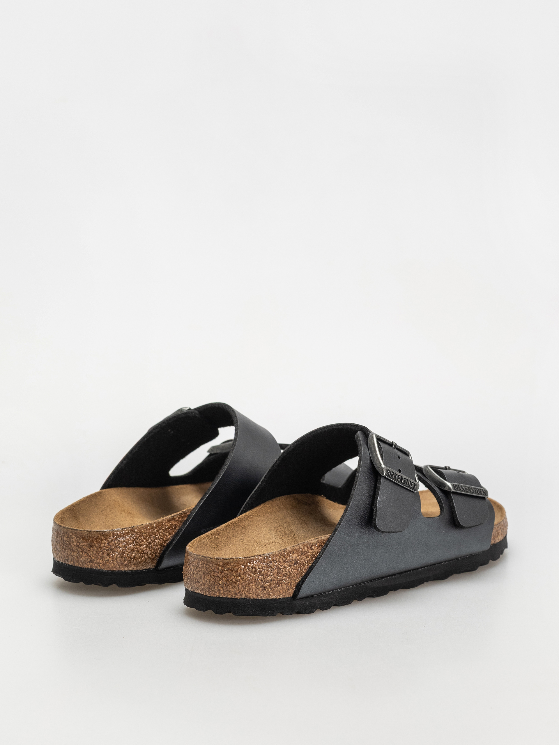 Șlapi Birkenstock Arizona Birko Flor Metallic Narrow Wmn (metallic black)