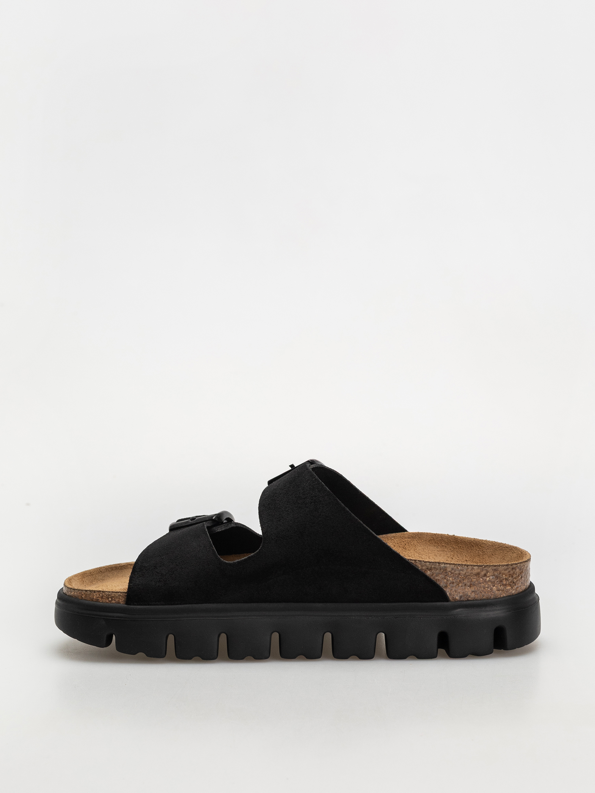 Șlapi Birkenstock Arizona Chunky Suede Narrow Wmn (black/black)
