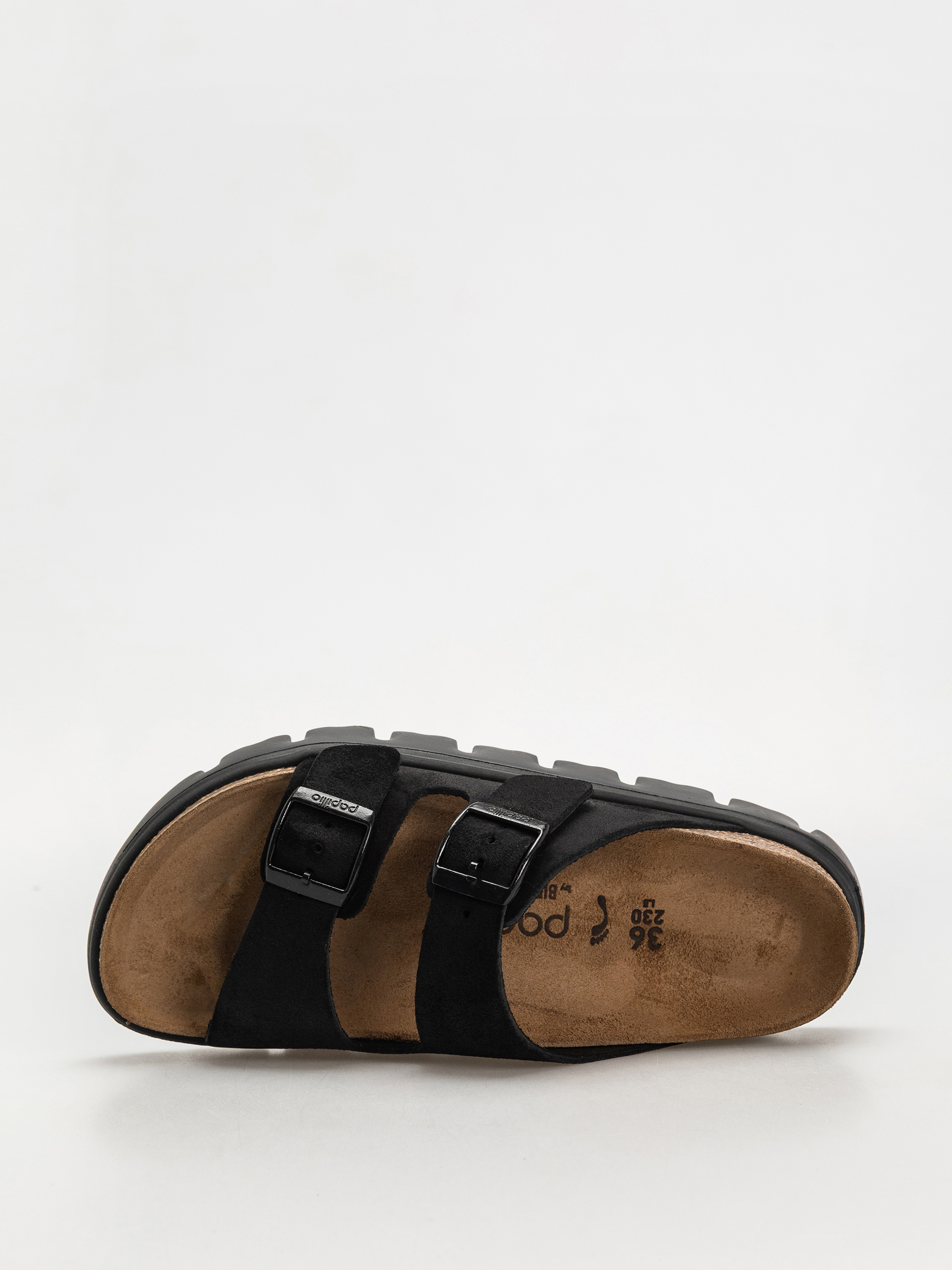 Șlapi Birkenstock Arizona Chunky Suede Narrow Wmn (black/black)