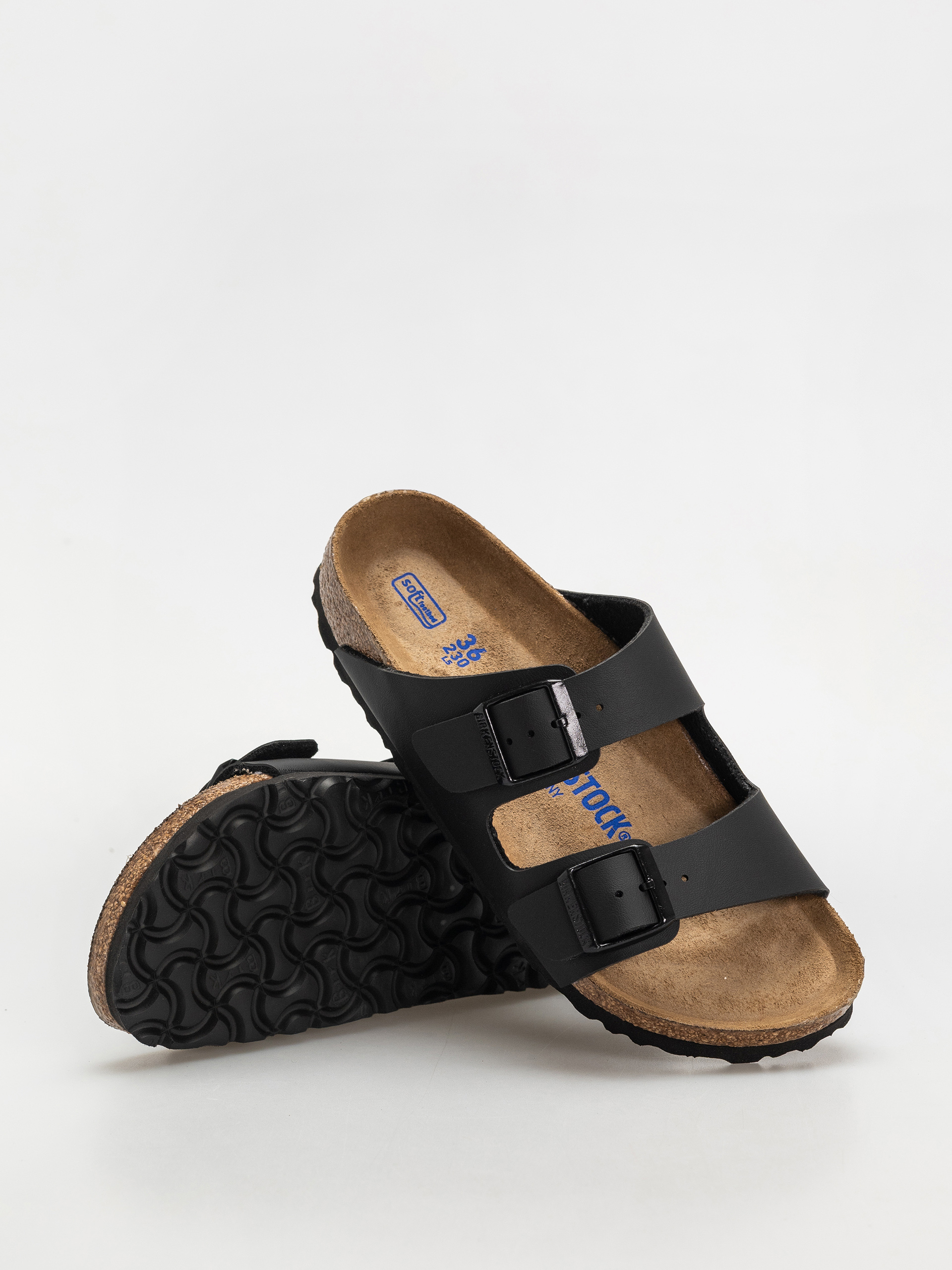 Șlapi Birkenstock Arizona Sfb Briko Flor Narrow Wmn (black)