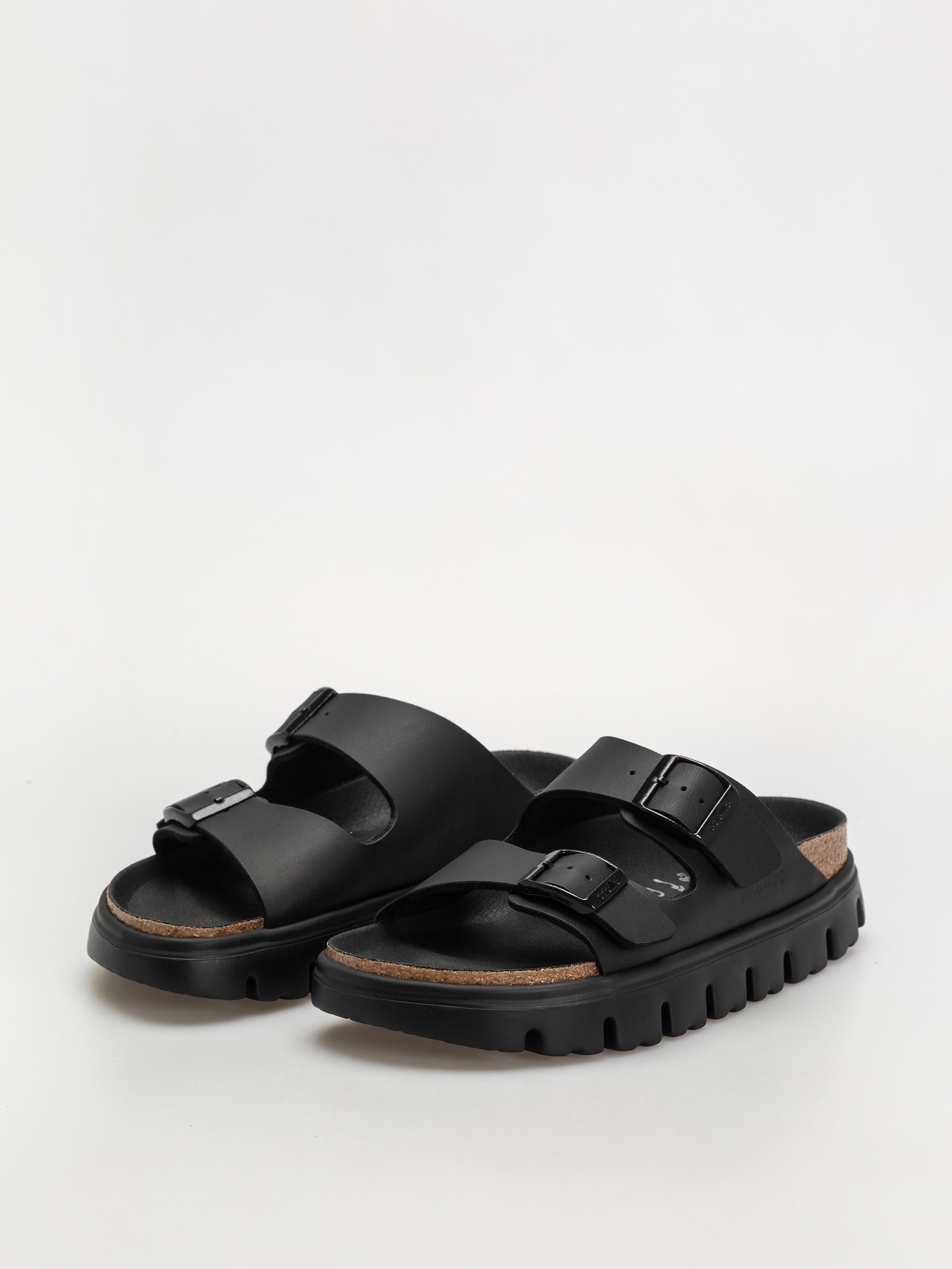 Șlapi Birkenstock Arizona Chunky Briko Flor Narrow Wmn (black/black)