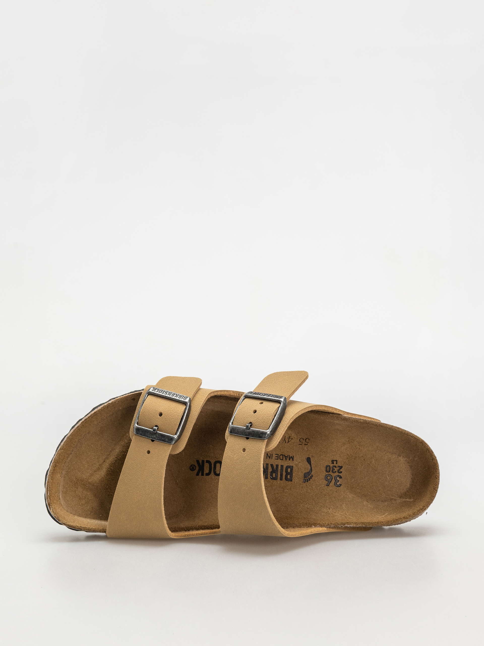 Șlapi Birkenstock Arizona Birkibuc Narrow Wmn (latte cream)