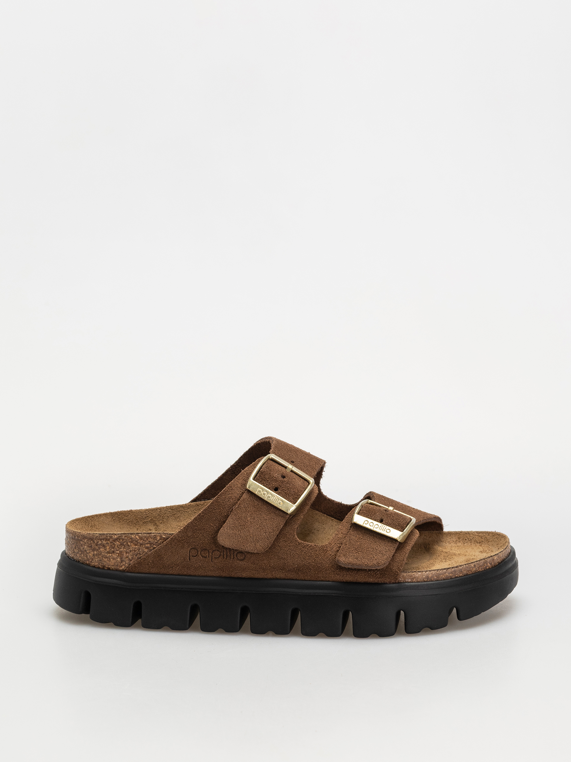 u0218lapi Birkenstock Arizona Chunky Suede Narrow Wmn (dark tea/black)