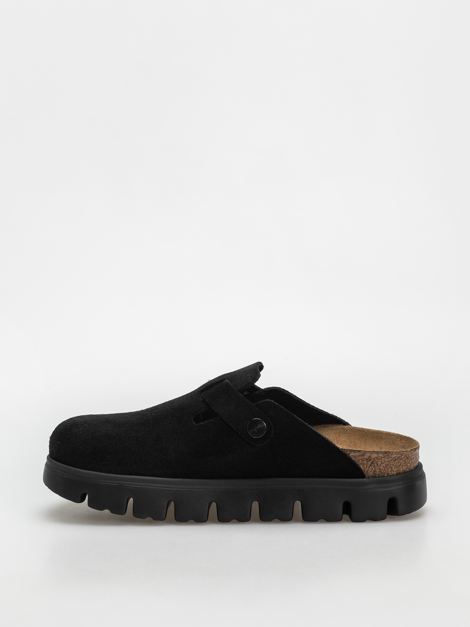 Șlapi Birkenstock Boston Chunky Suede Narrow Wmn (black/black)