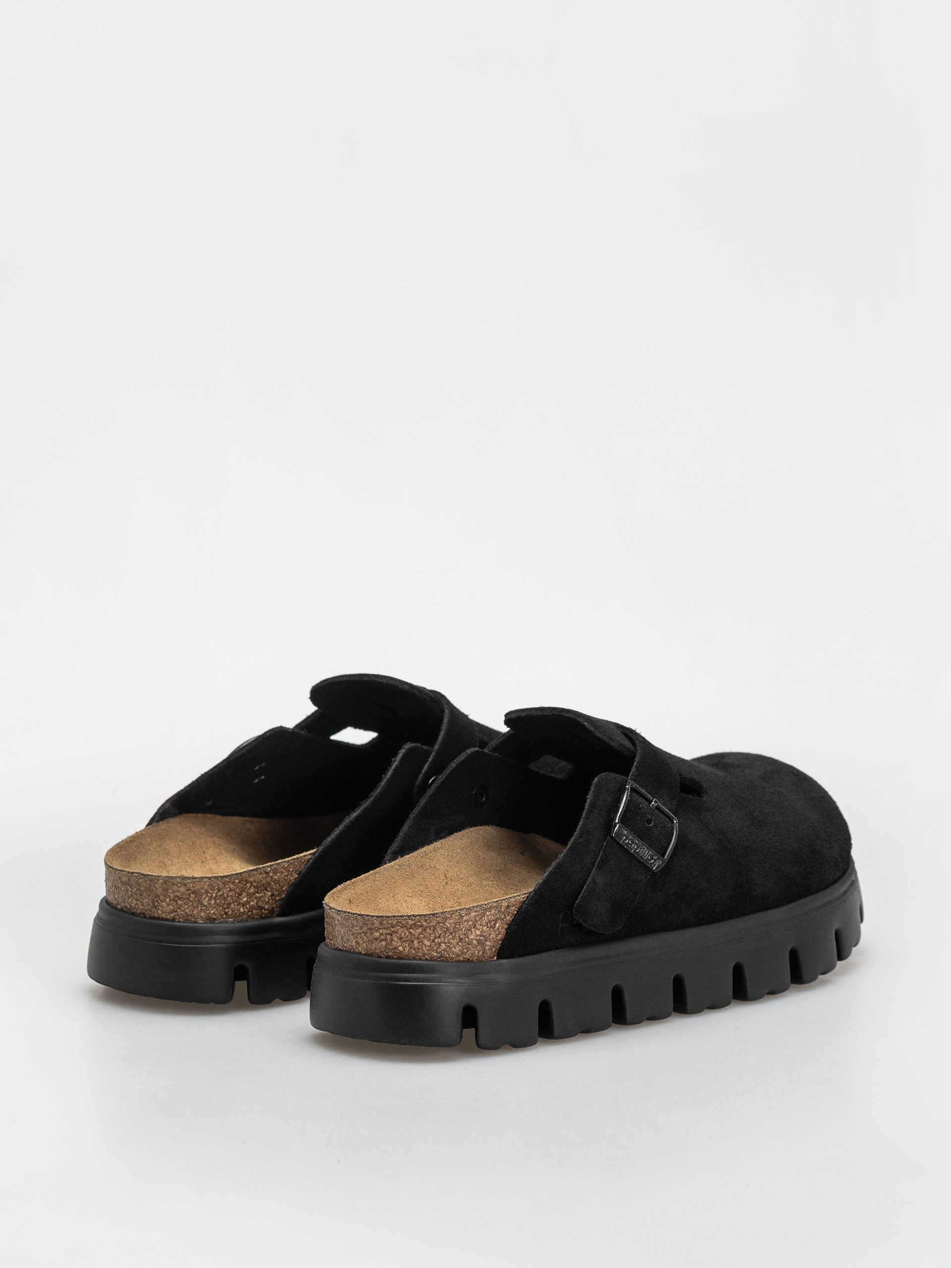 Șlapi Birkenstock Boston Chunky Suede Narrow Wmn (black/black)