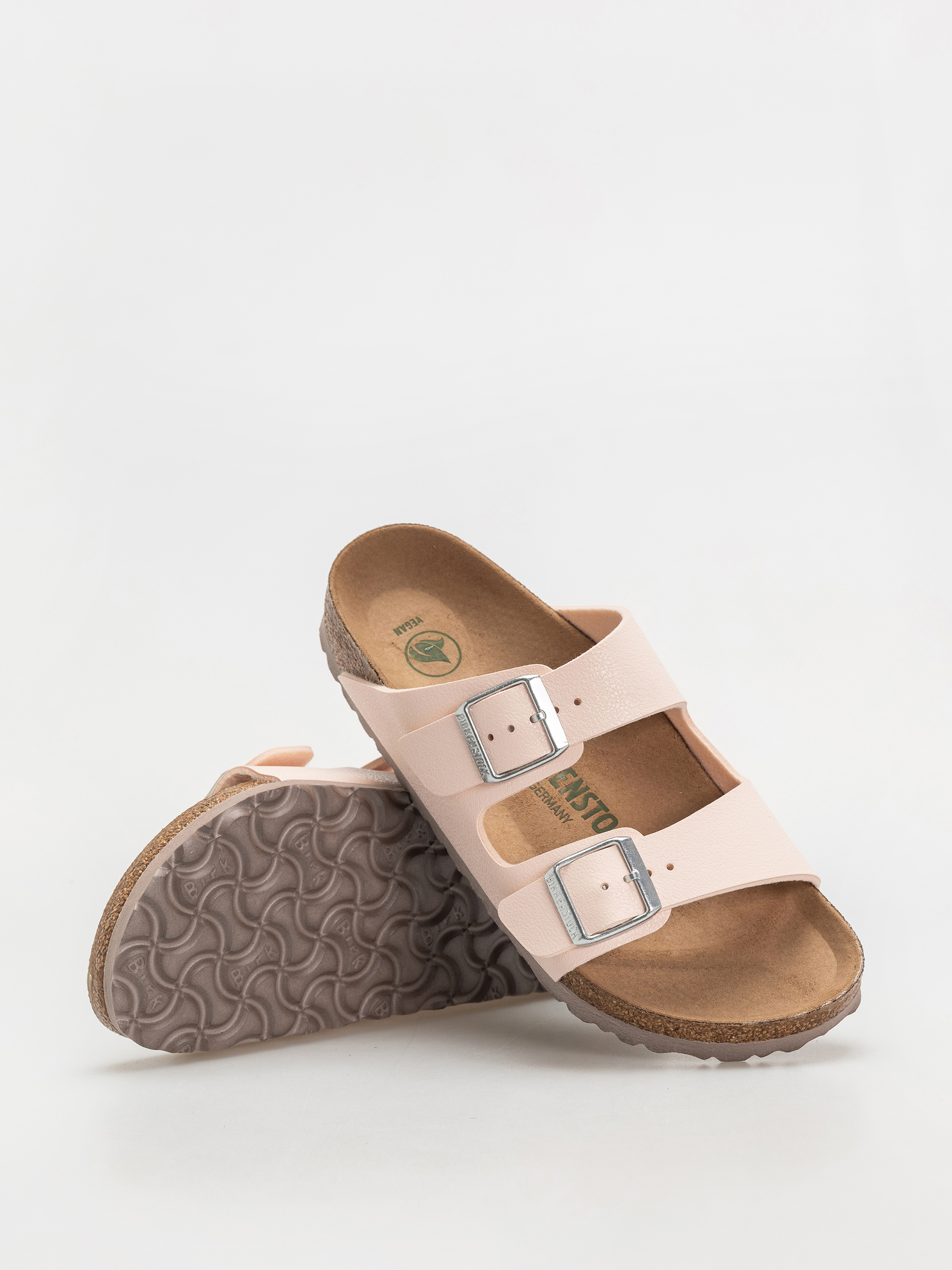 Șlapi Birkenstock Arizona Birko Flor Nubuck Narrow Wmn (light rose)