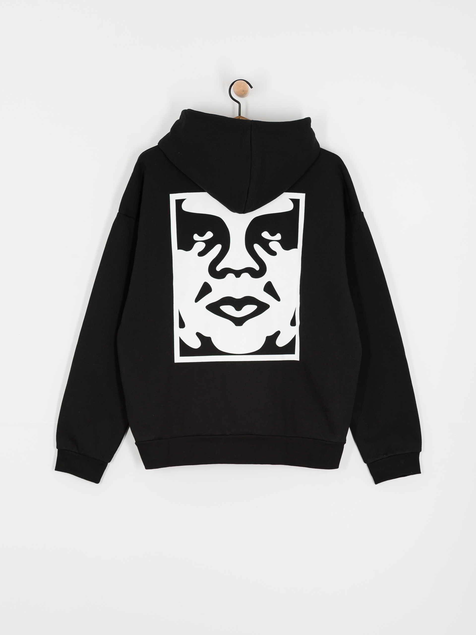 Hanorac cu glugă OBEY Bold Icon Extra Heavy HD (black)