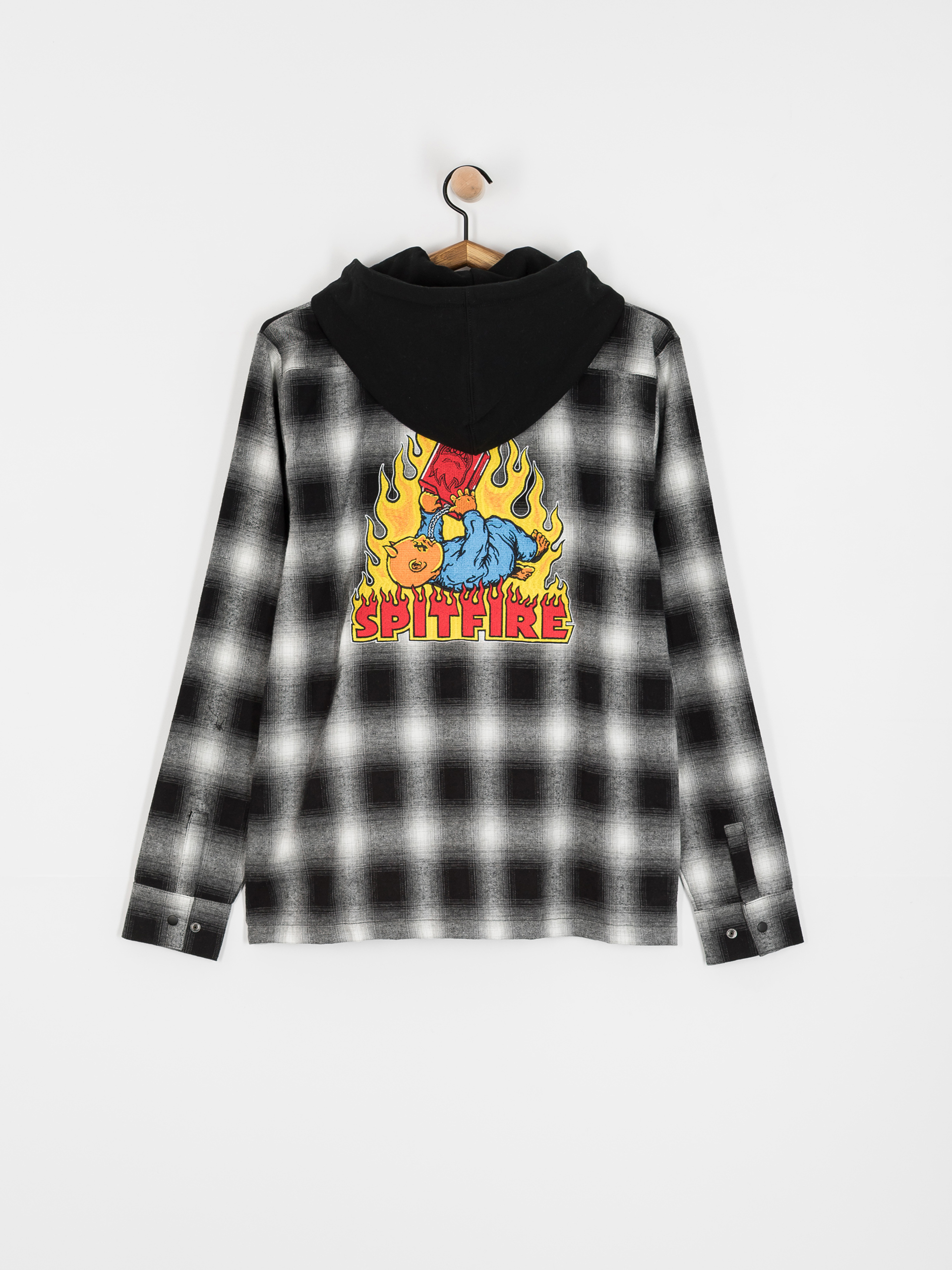 Cămașă Spitfire Demonseed Hooded Flannel (black/white/multi color embroideries)
