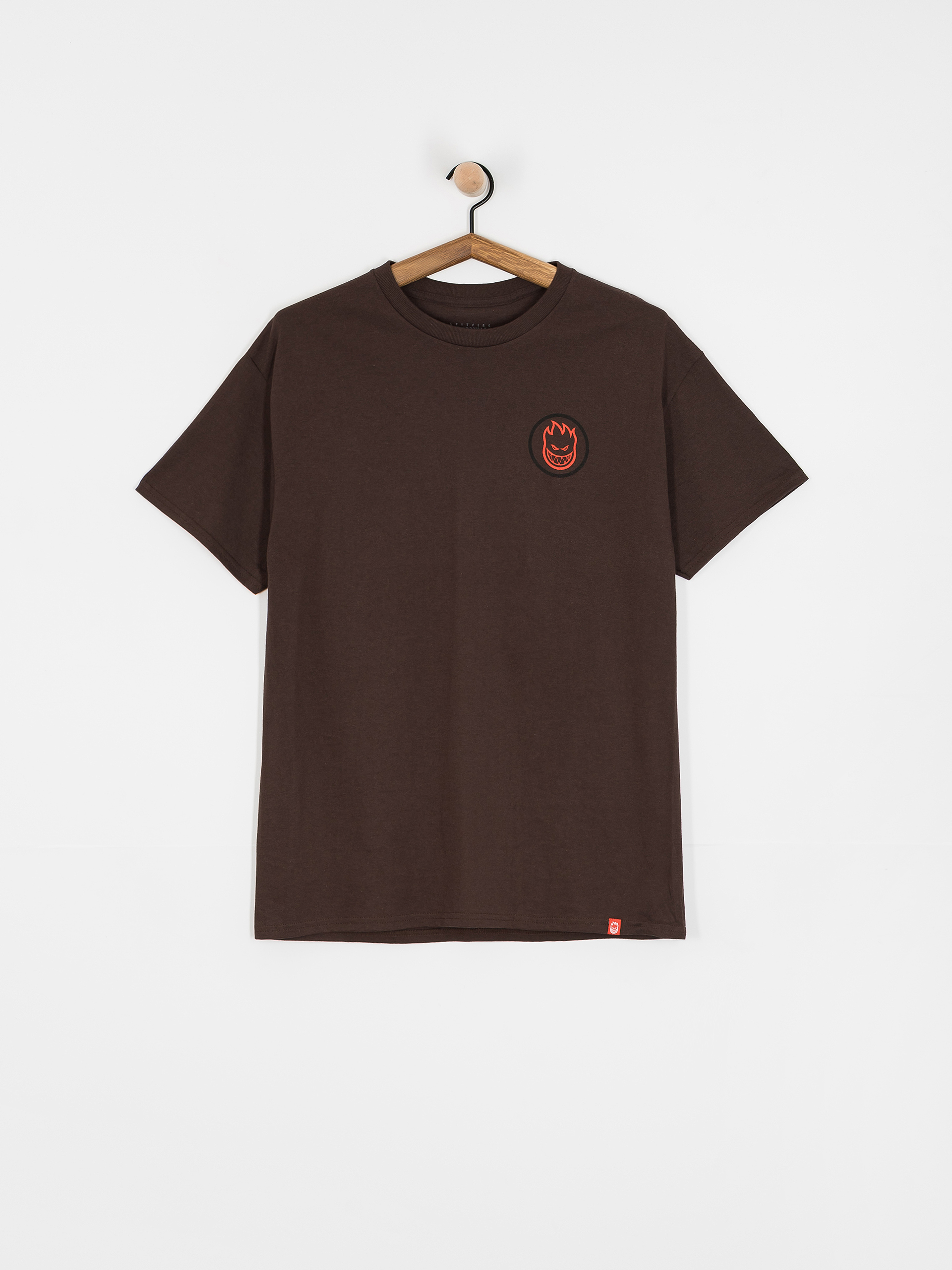 Tricou Spitfire Classic Swirl Overlay (dark chocolate/red & black prints)