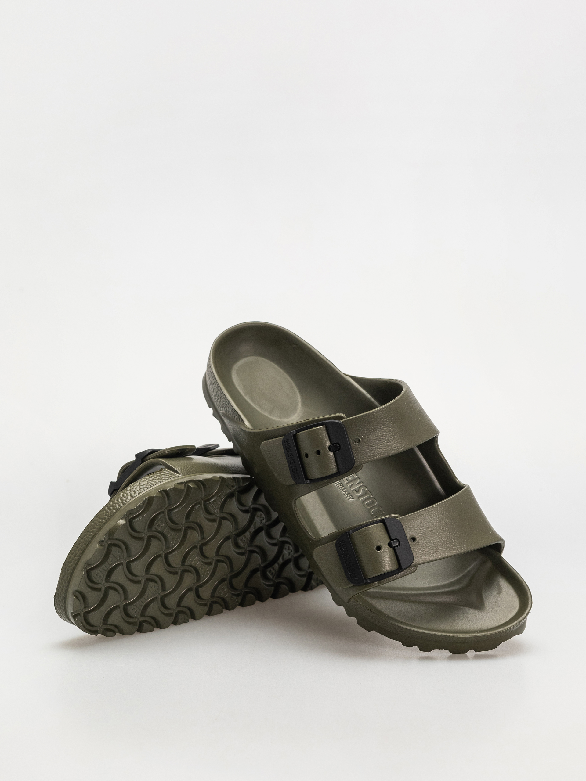 Șlapi Birkenstock Arizona Stealth Buckle EVA Narrow Wmn (khaki/black)
