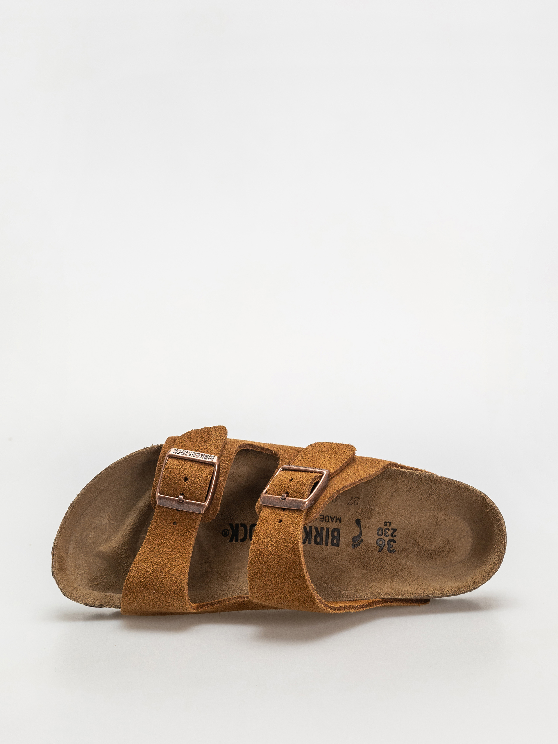 Șlapi Birkenstock Arizona Suede Leather Narrow Wmn (mink)