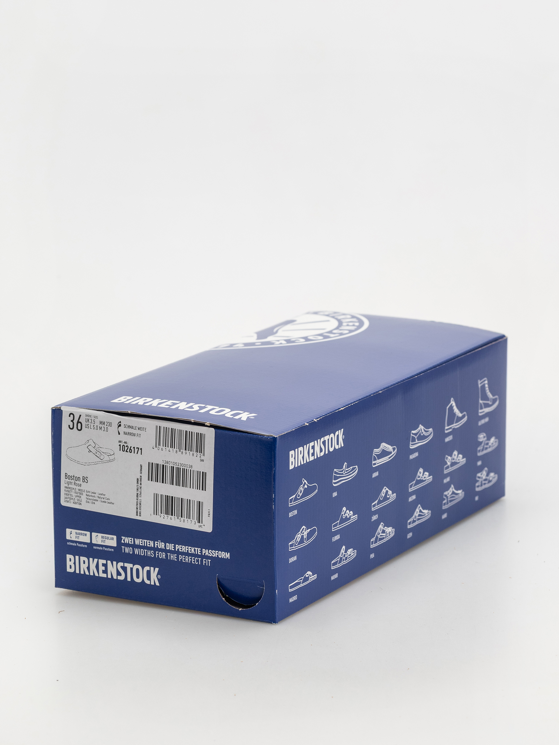 Șlapi Birkenstock Boston Suede Leather Narrow Wmn (light rose)